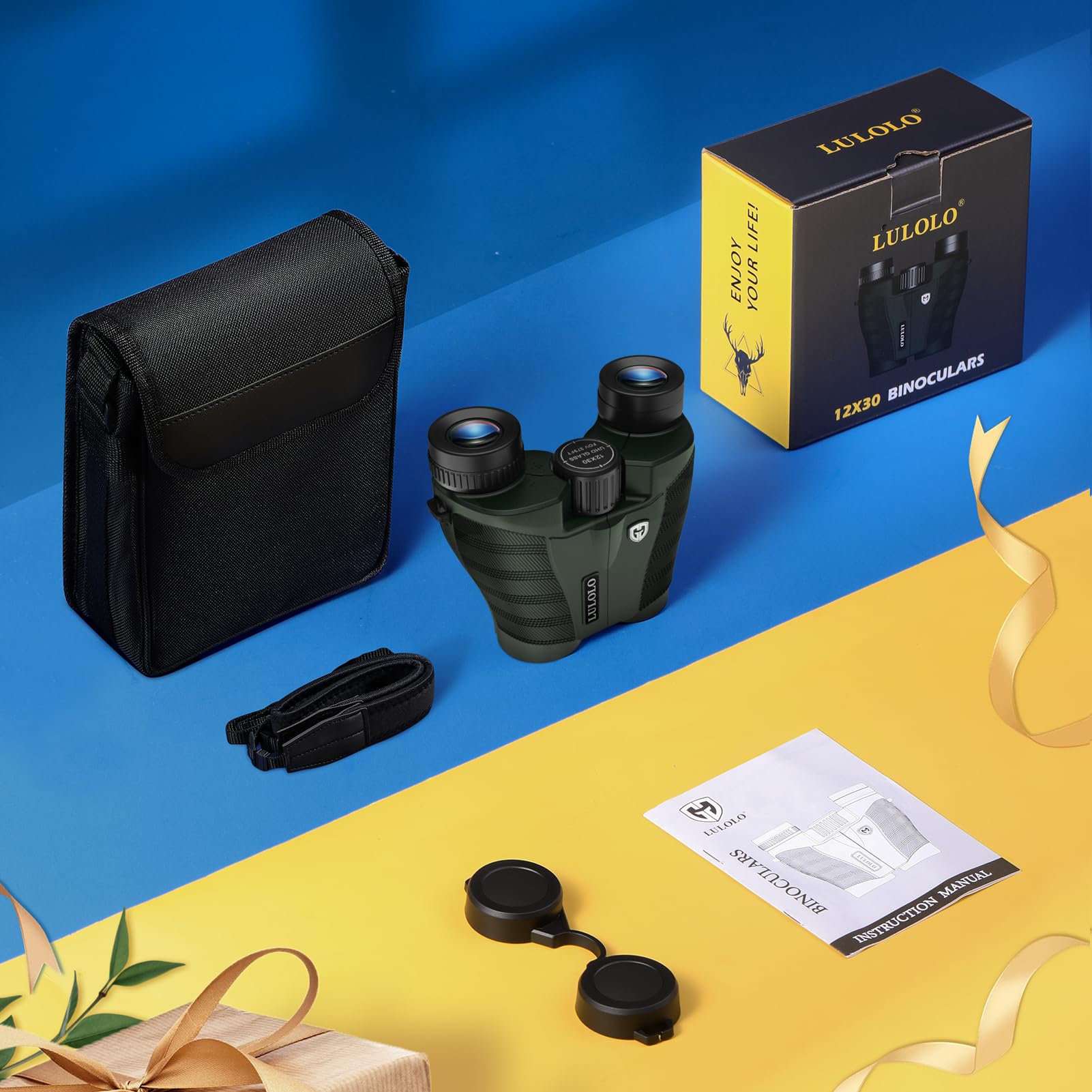 12x30 Compact HD Binoculars for Adults and Kids High Powered - Large View Binoculars with Clear Low Light Vision - Super Bright Lightweight & Waterproof Binoculars for Bird Watching Travel Hunting - Image 8