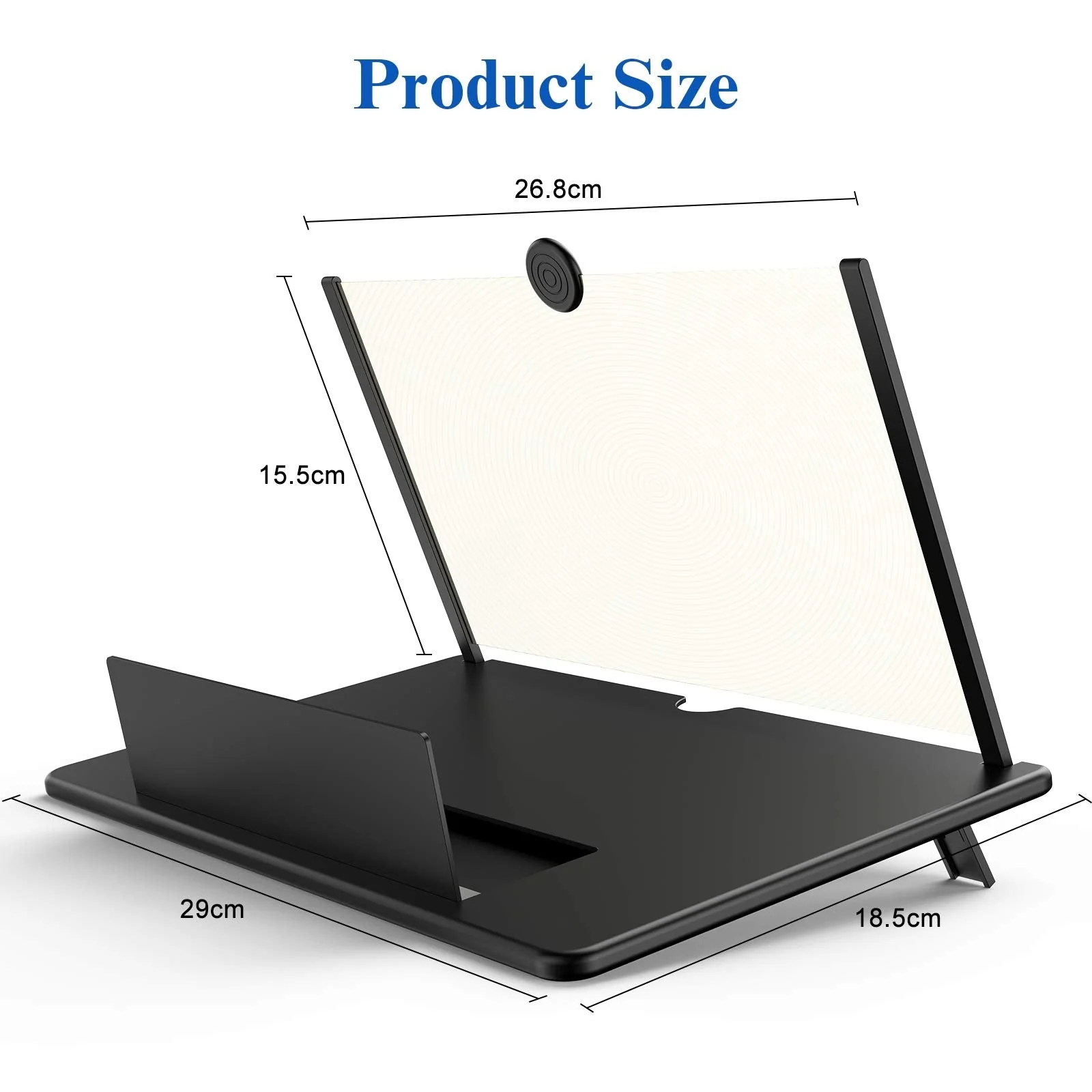 14" Screen Magnifier for Cell Phone -3D HD Magnifing Projector Screen Enlarger for Movies, Videos and Gaming ā Foldable Phone Stand Holder with Screen AmplifierāCompatible with All Smartphones (Black) Black - Image 5