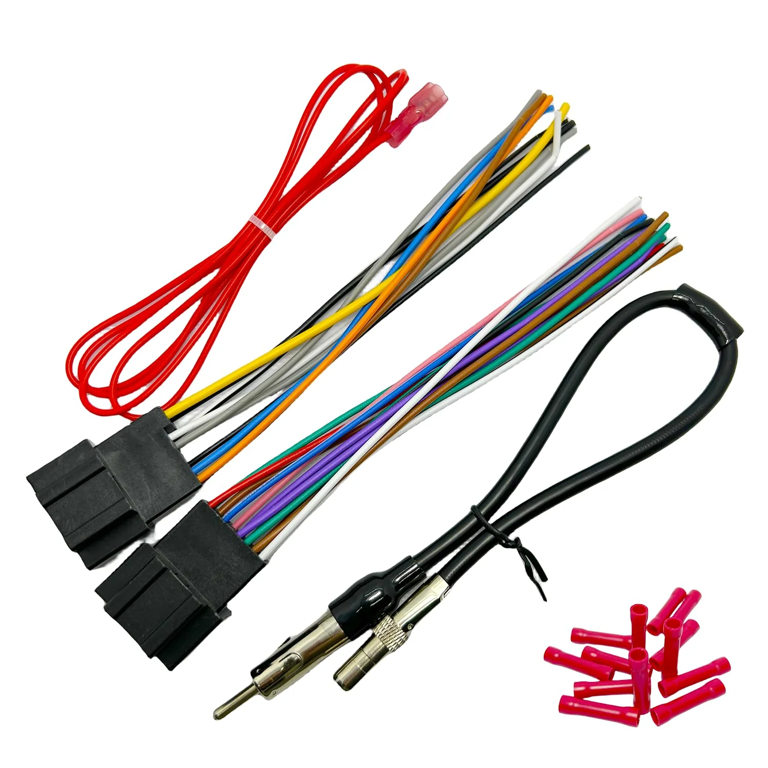 14Pin&16Pin Radio Wiring Harness compatible with Chevrolet 2007-2017 GMC 2006-2015 Buick 2006-2012 Aftermarket Car Stereo Harness Install Kit with Antenna for Chevy Silverado Enclave Yukon Savana 10&13-pin, with Antenna Adapter
