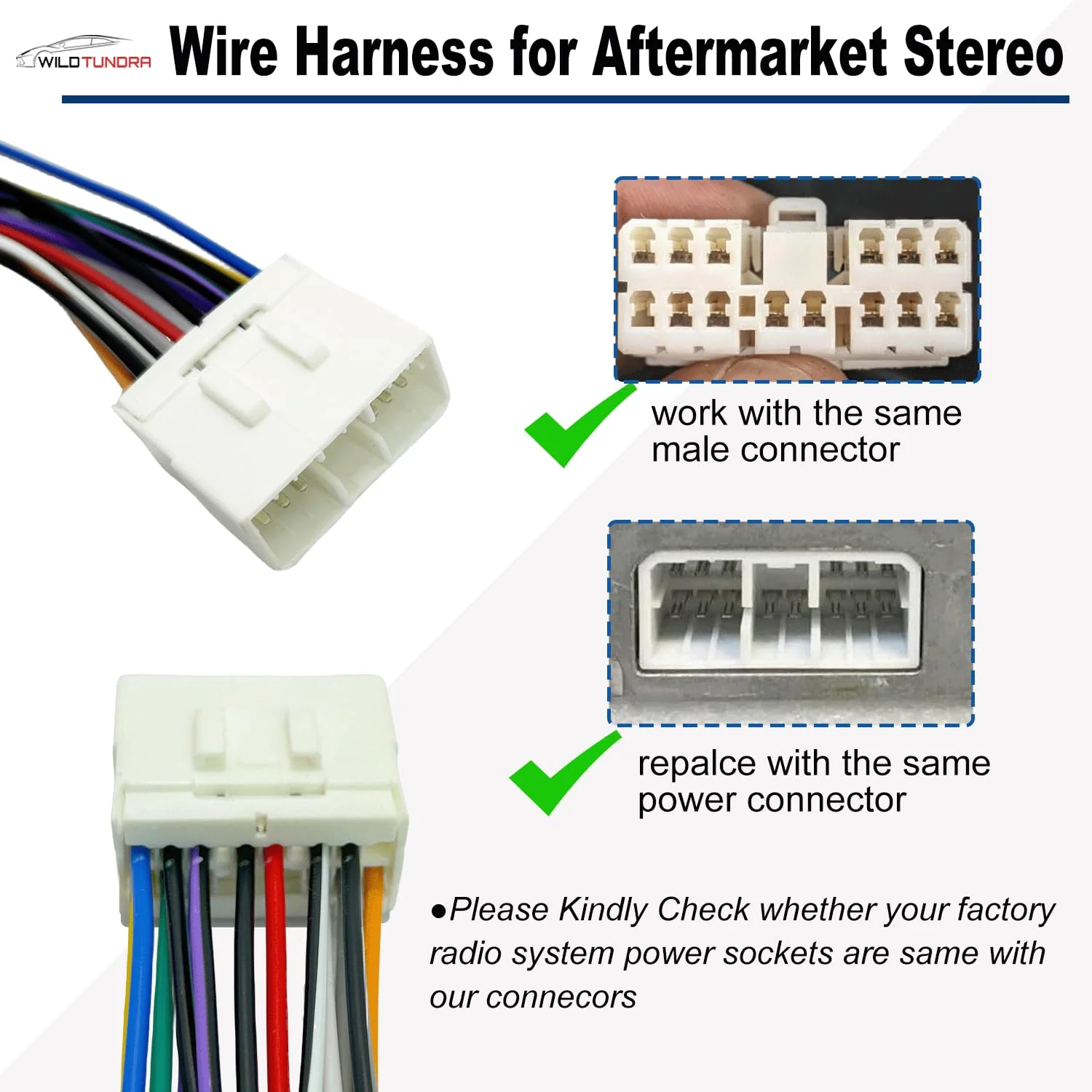 14Pin Radio Wiring Harness for Subaru 1995-2008 Aftermarket Radio Stereo Wire Harness Adapter for Subaru Outback WRX Impreza Forester Legacy Aftermarket Stereo CD Player Power/Speaker Connector - Image 3
