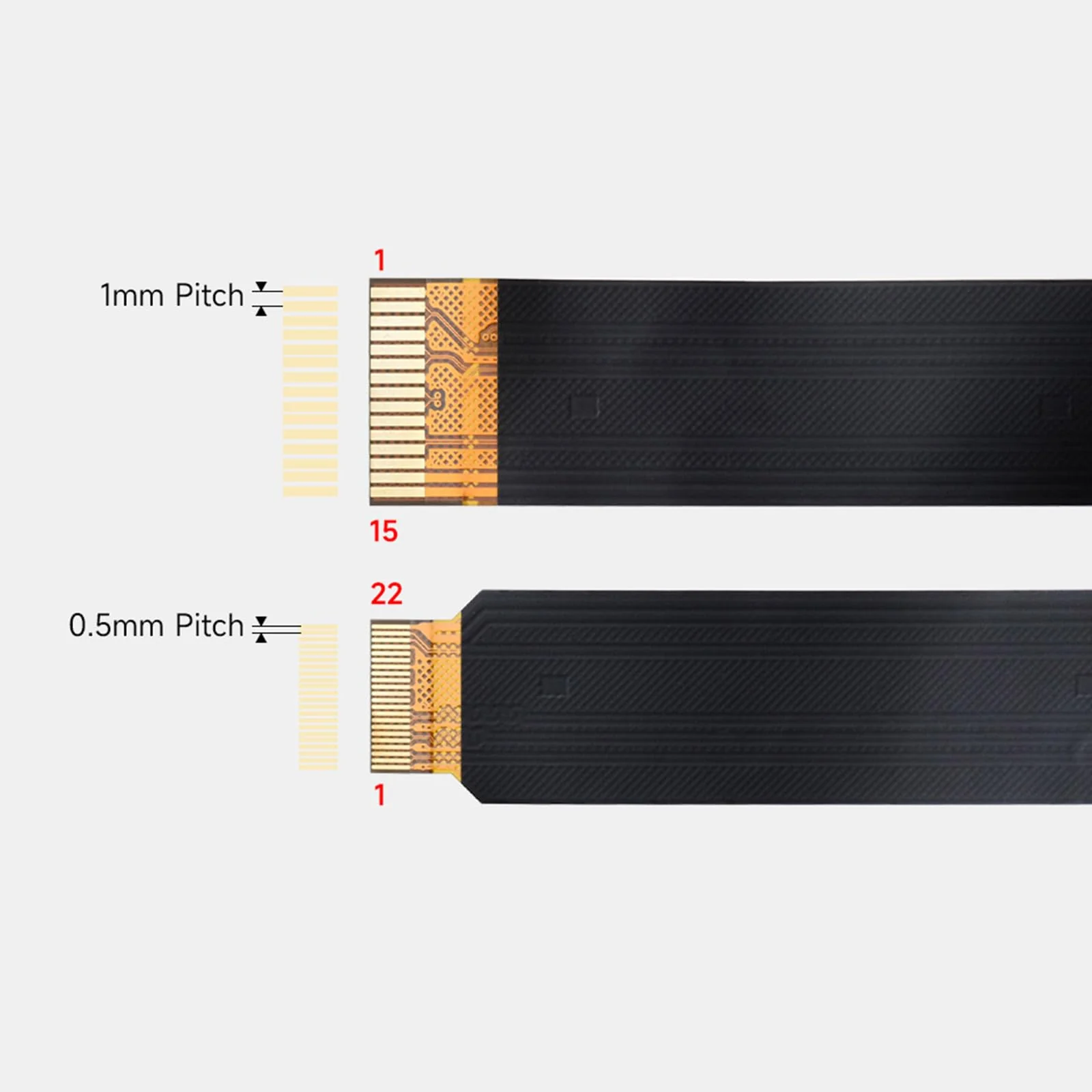 15 Pin to 22 Pin FFC Cable Ribbon Flexible Flat Cable 22Pin to 15Pin Transmission Extension Cable for RPI 5 FFC Extension Cable 500mm - Image 7