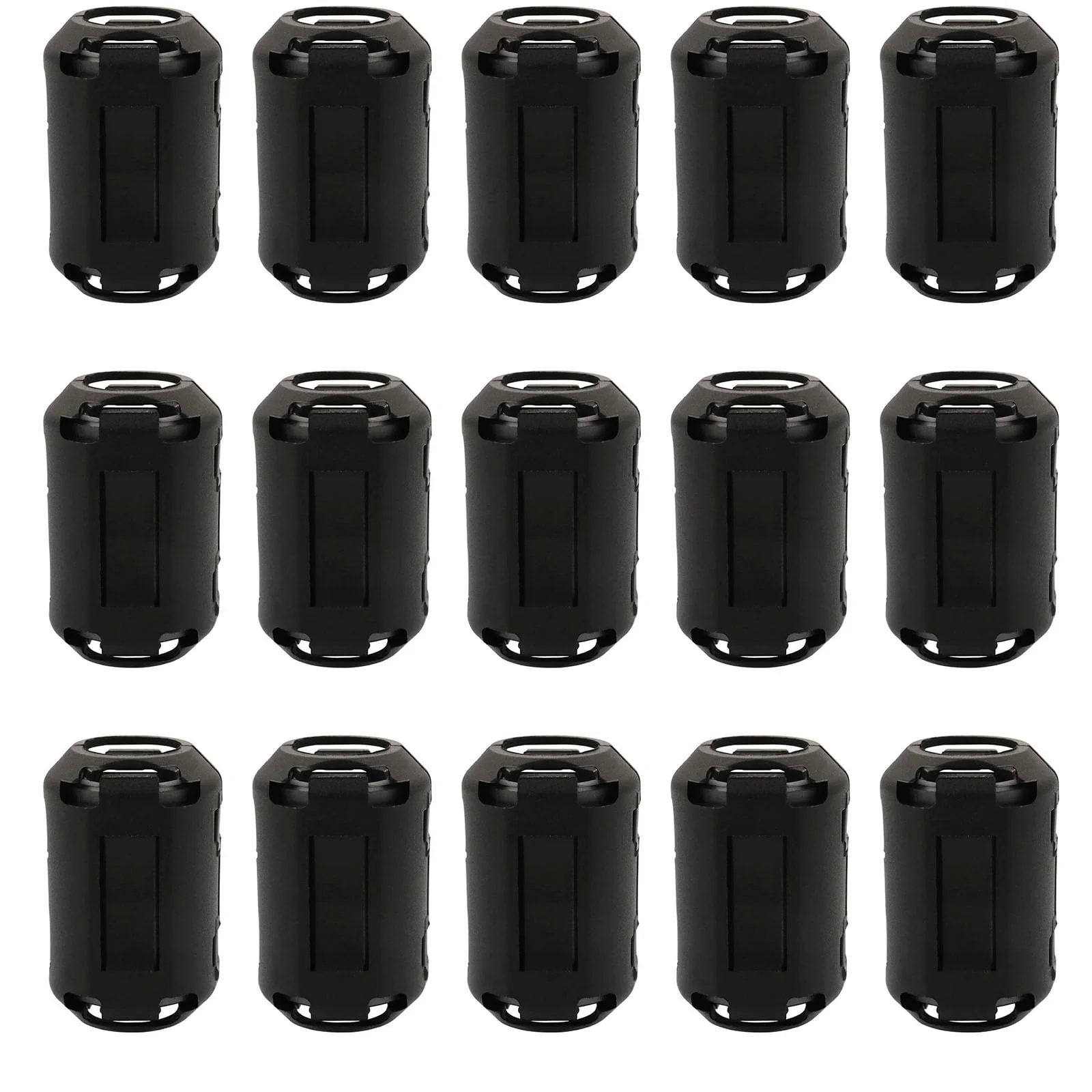 15Pcs 13mm Clip-on Ferrite Ring Core RFI EMI Noise Suppressor Cable Clip for Telephones Tvs Speakers Radio Audio Equipment Noise Suppressor Video Cable Power Cord