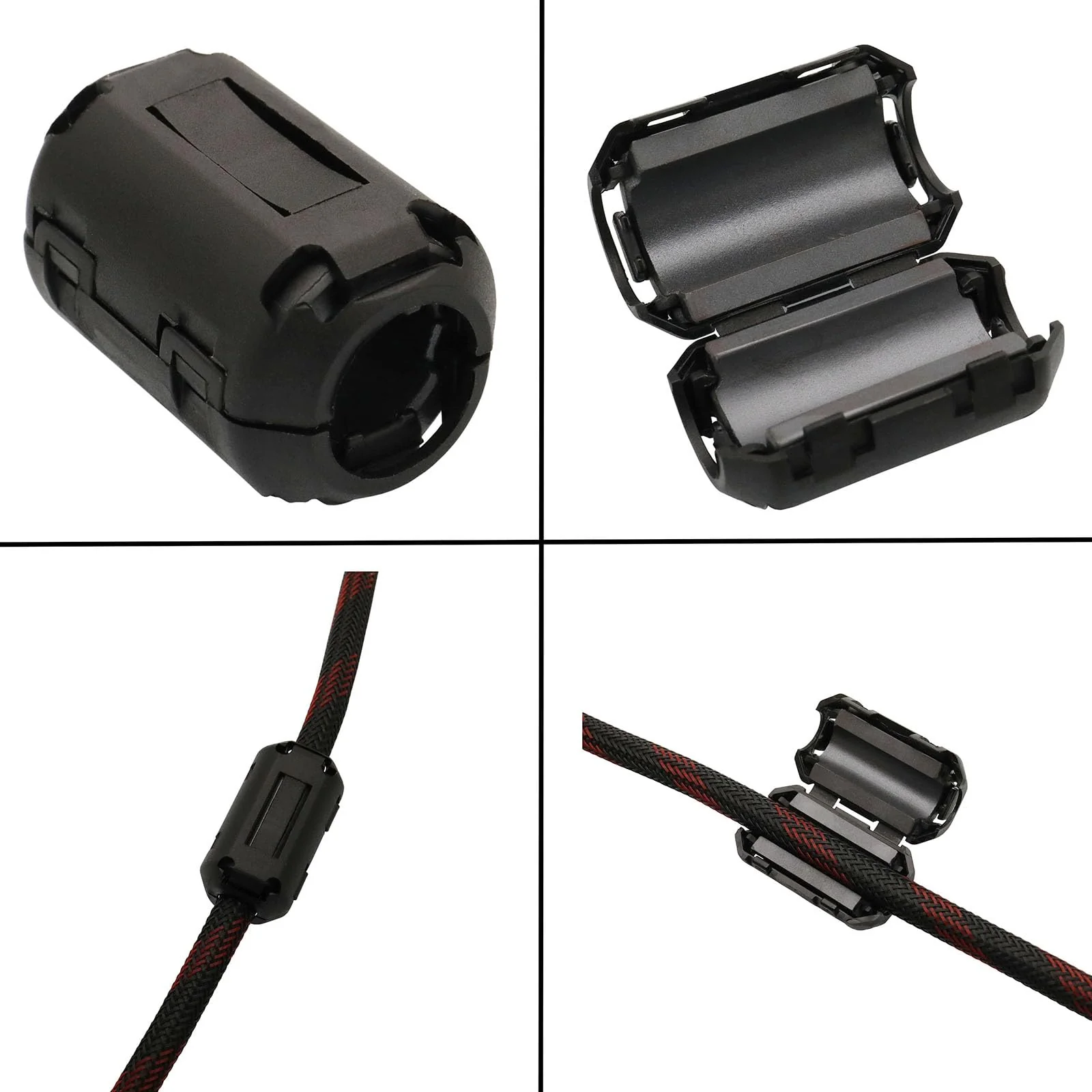 15Pcs 13mm Clip-on Ferrite Ring Core RFI EMI Noise Suppressor Cable Clip for Telephones Tvs Speakers Radio Audio Equipment Noise Suppressor Video Cable Power Cord - Image 5