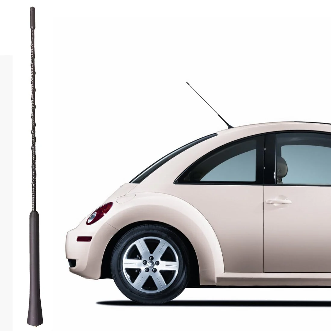 16 Inch Flexible Rubber Antenna Replacement for Volkswagen Tiguan (2009-2011), New Beetle (1999-2010), Jetta (2000-2010), Black