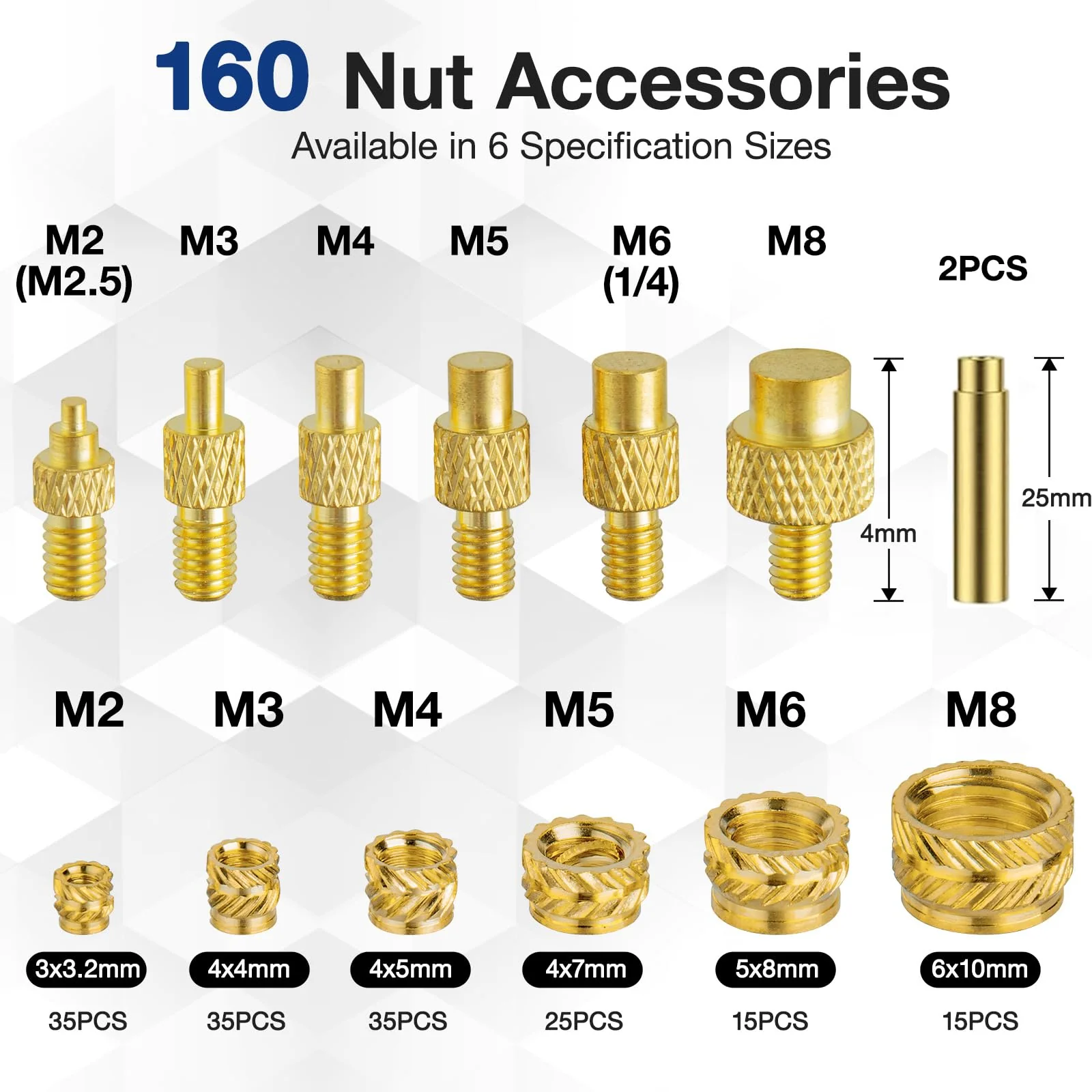 169 Piece Threaded Inserts Soldering Tips Set, 180°C ~ 500°C Temperature Adjustable Soldering Iron with LED Digital Display, 80W Repair Welding Machine Soldering Iron Set with 160 Pieces Thread Insert - Image 8