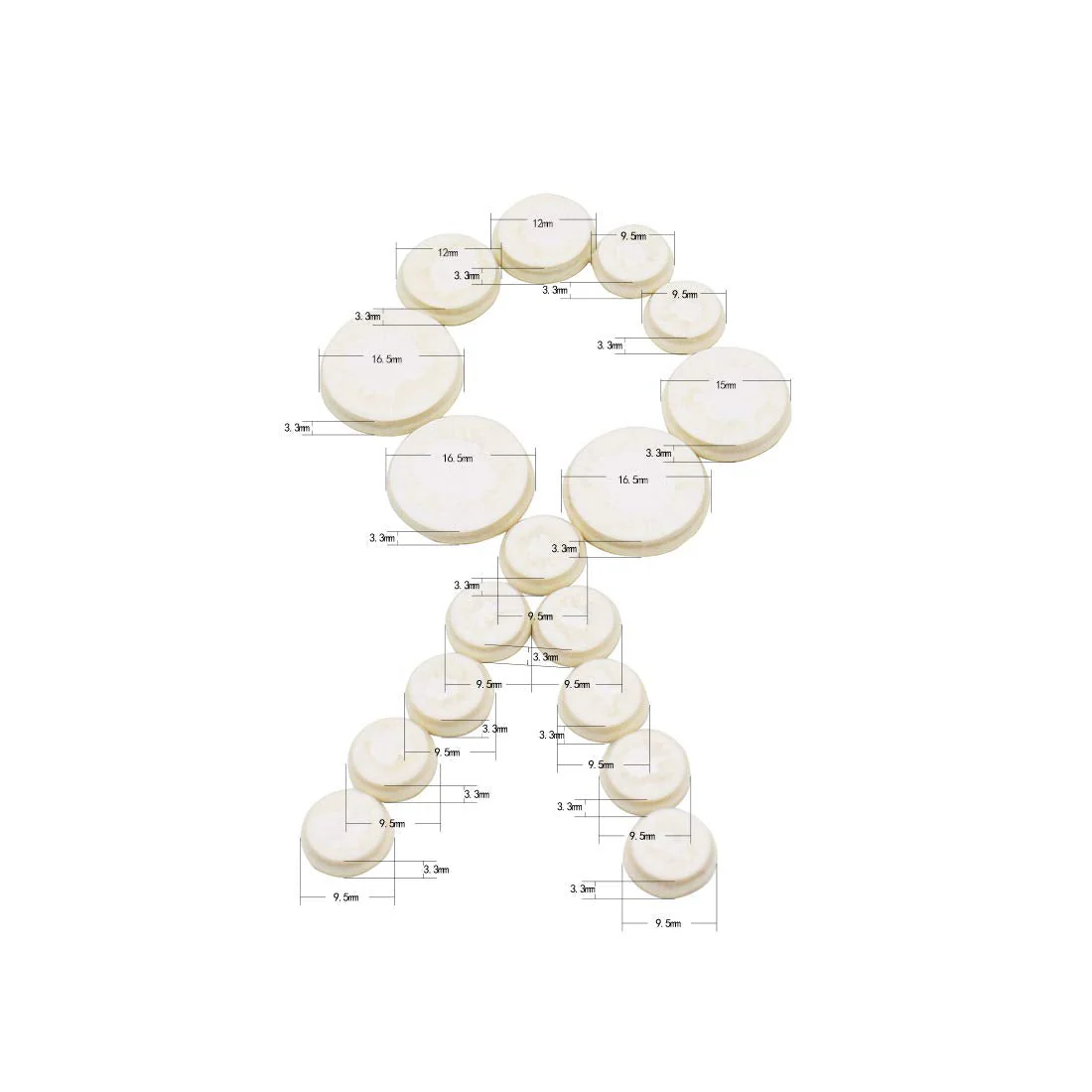 17 Pack Clarinet Pads Replacement Pad Parts Cushion Maintenance Repair Accessories for Bundy Clarinets Bb Tube Woodwind Instrument - Image 7
