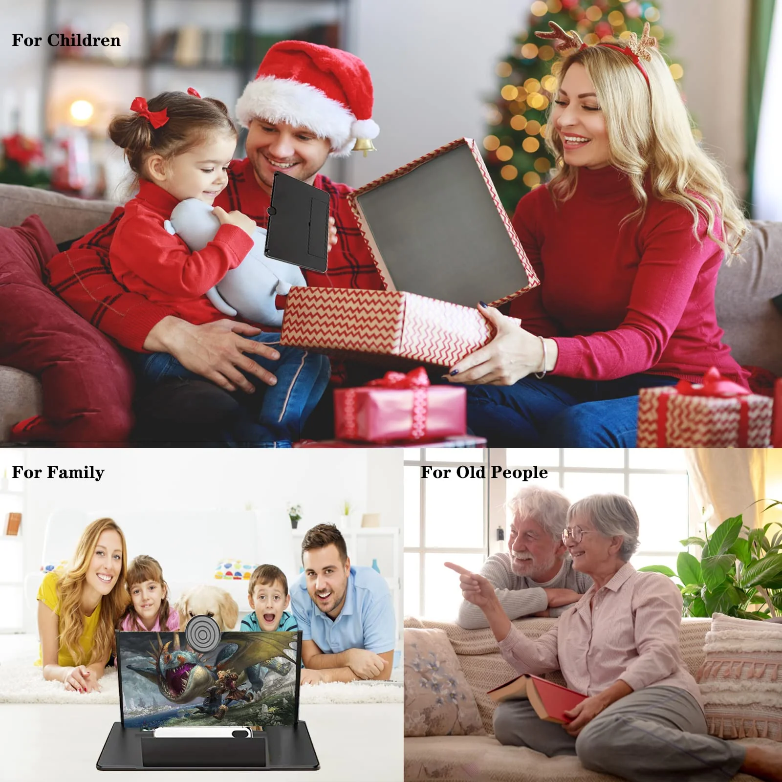 18" Screen Magnifier for Cell Phone - 3D HD Magnifying Projector Screen Enlarger Expanders for Movies, Videos and Gaming – Foldable Phone Stand with Screen Amplifier–Compatible with All Smartphones Black-18inch - Image 7