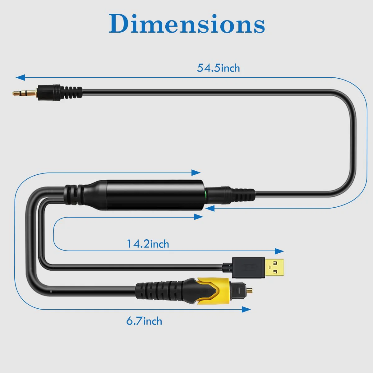 192KHz DAC Optical to 3.5mm Converter, Optical Audio Cable to AUX Cable Adapter, Optical to Aux Adapter Cord for PS4 HDTV DVD Set-top Boxes (Unidirectional from Optical to AUX Only) Medium - Image 6