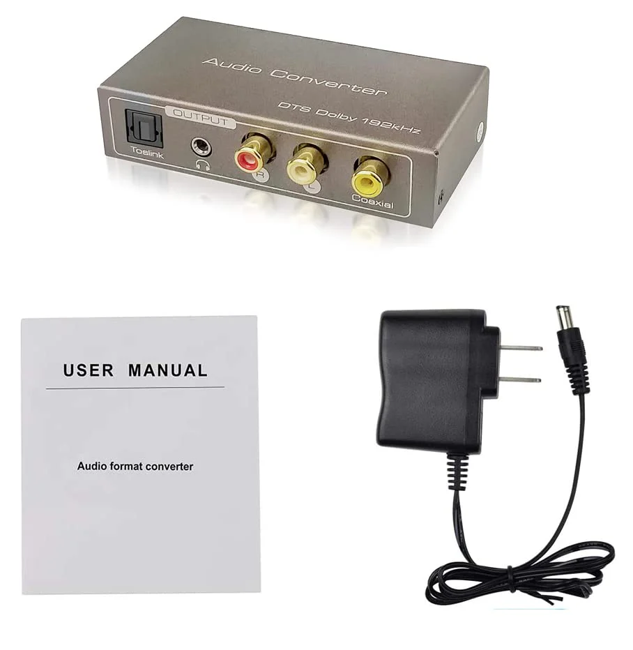 192KHz Multi Function Audio Converter, Tohilkel HDMI ARC or Toslink (Optical,SPDIF) or Coaxial to 3.5 mm Jack Stereo R/L Toslink (Optical,SPDIF) Coaxial, Support Multi Ports Output Simultaneously - Image 7
