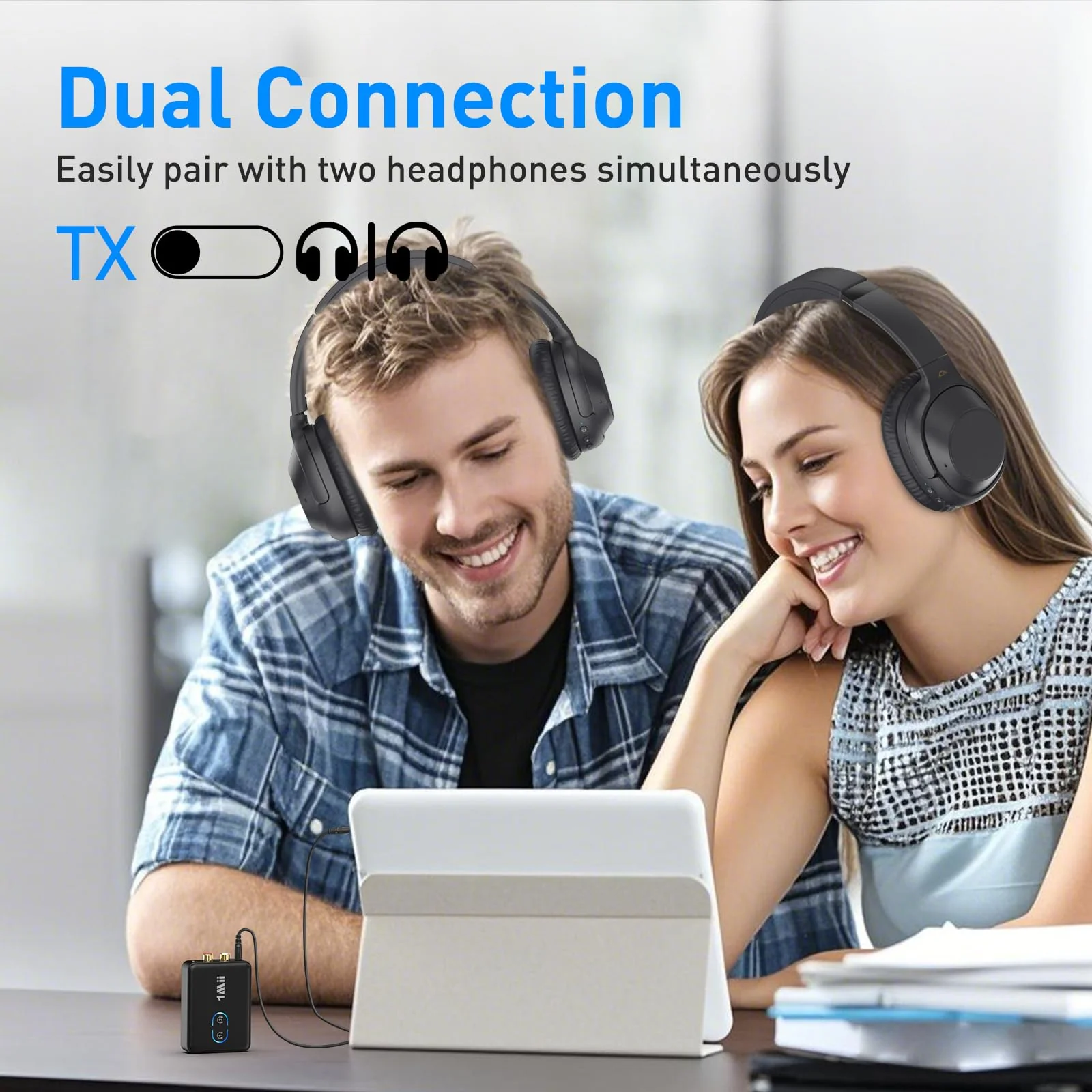 1Mii RCA Bluetooth 5.3 Adapter for TV, 3.5mm AUX Bluetooth Transmitter Receiver for 2 AirPods or Headphones, Home Stereo, Speakers, Projector, Treadmills, PC, with Volume Control, aptX Low Latency - Image 4