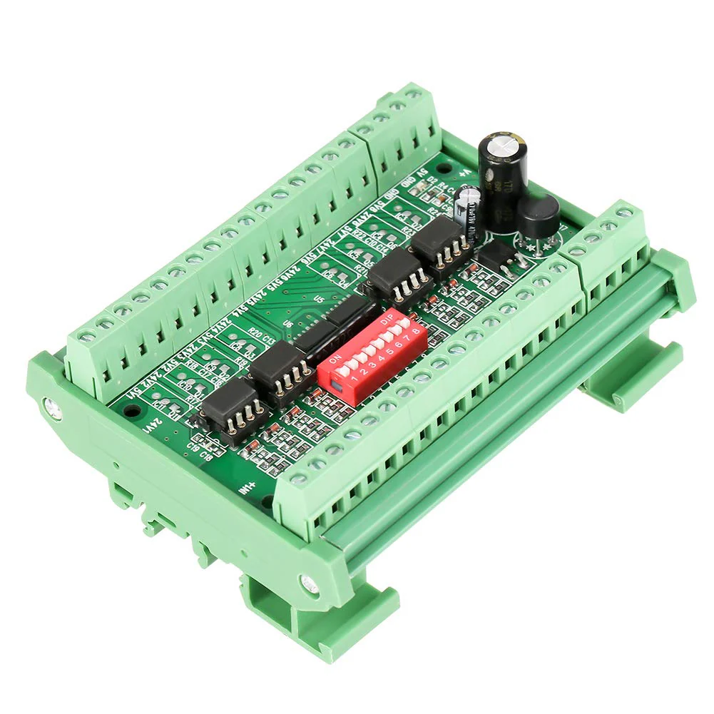 1Pc 8-Channel 5V/24V Level Converter Module 10MHZ NPN/PNP to NPN Conversion Module for PLC MCU Interface Matching