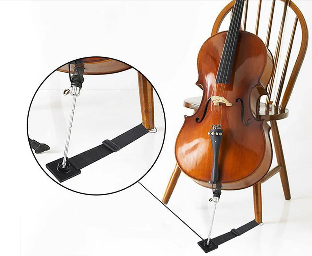 1PCS Black Cello Non-Slip Mat Pads Cello Endpin Anchor Cello Antiskid Device Anti-Slip Mat Pad Stop Holder for Cello Strap Adjustable - Image 3