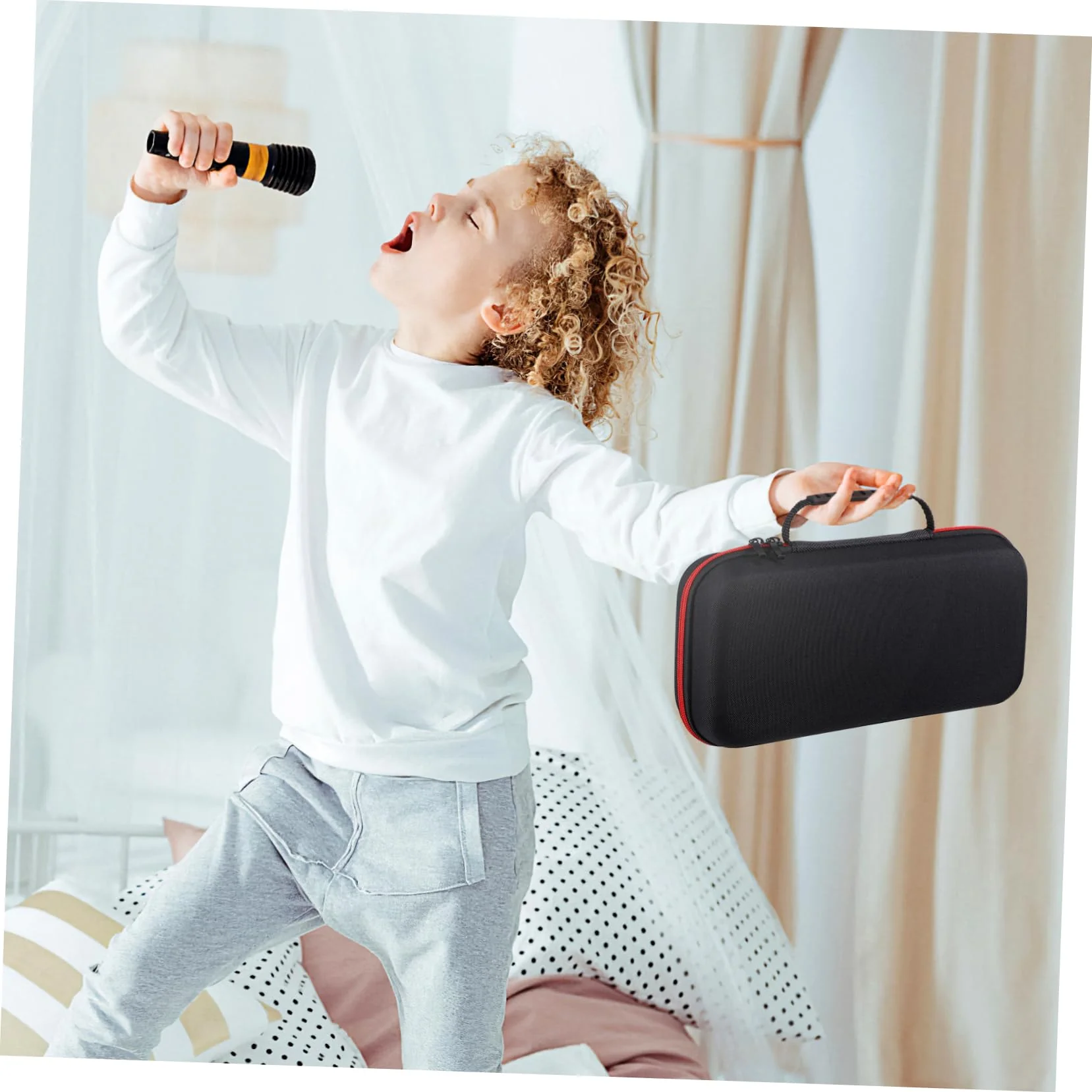 1Pcs Dual Mic Bag Carrying Travel Case Case Hard Pouch Storage Pouch for Travel (Pack of 2) 30x15cm (Pack of 2) - Image 7