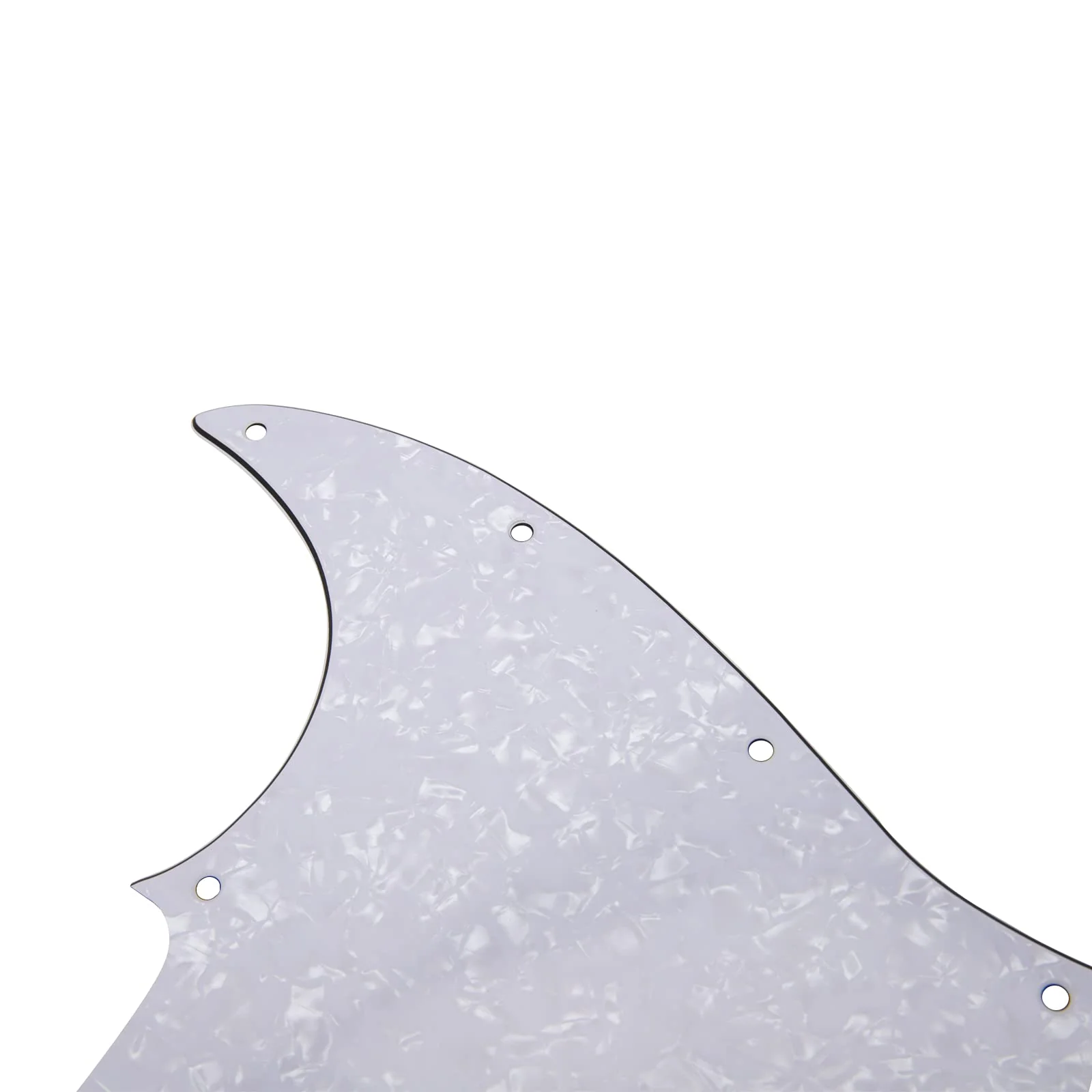 1Pcs Yootones 10 Hole Jazz Bass J Bass Pickguard Compatible with USA/Mexican Fender Jazz Bass (3Ply White Pearl) 3Ply White Pearl - Image 4