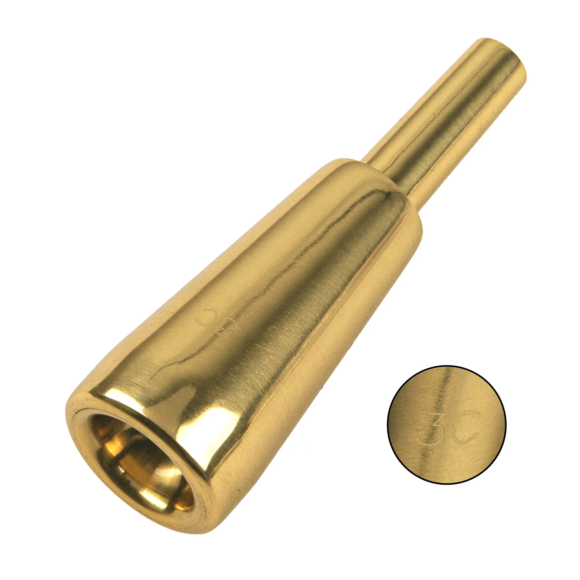 1Pcs Yootones 9.8mm Outer Diameter 3C Heavy-Duty Trumpet Mouthpiece Compatible with Trumpet Accessories (Gold) Gold - Image 2