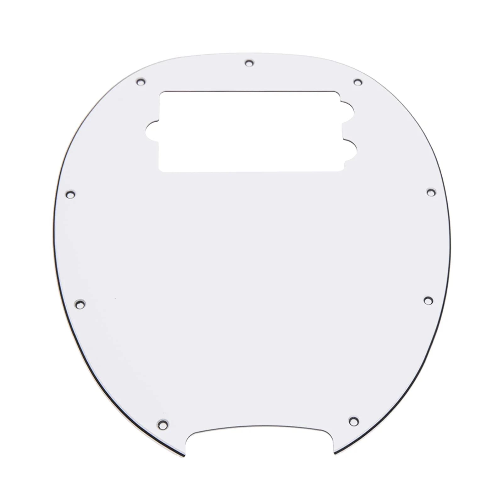 1Pcs Yootones 9 Hole Bass Electric Guitar Pickguard Compatible with MM StingRay 4 String Bass Guitar (3Ply White) 3Ply White