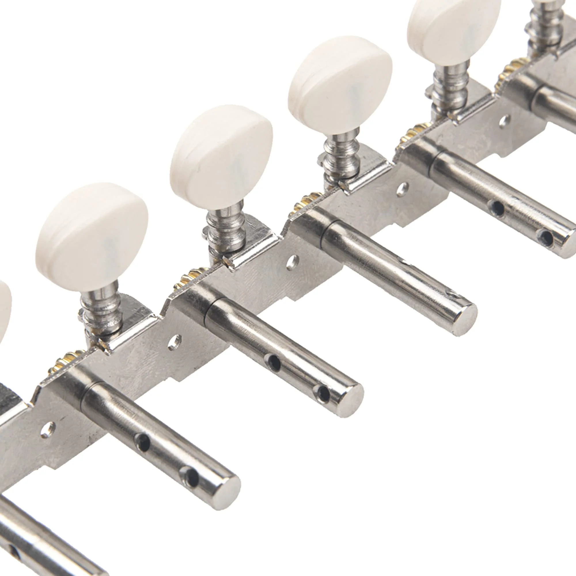 1Set Yootones 12 Strings Acoustic Guitar Tuning Pegs Machine Heads Single Hole Compatible with Acoustic Guitar Accessories (Silver) - Image 4