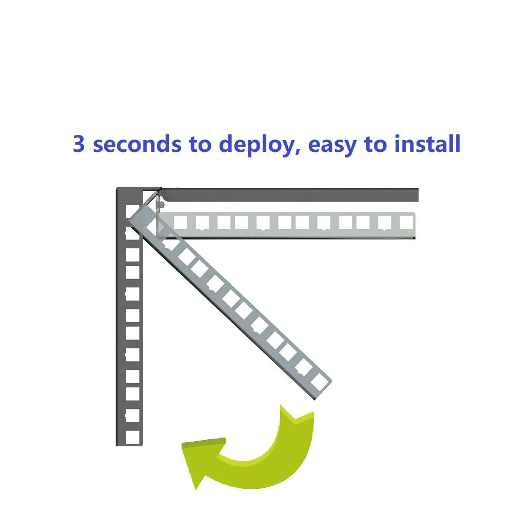 1U Folding 19 Inches Cold Rolled Steel Wall Mountable Simple Vertical Rack and Networking Euipment Rack Including Hardware for Assembly（1U100 1U - Image 7