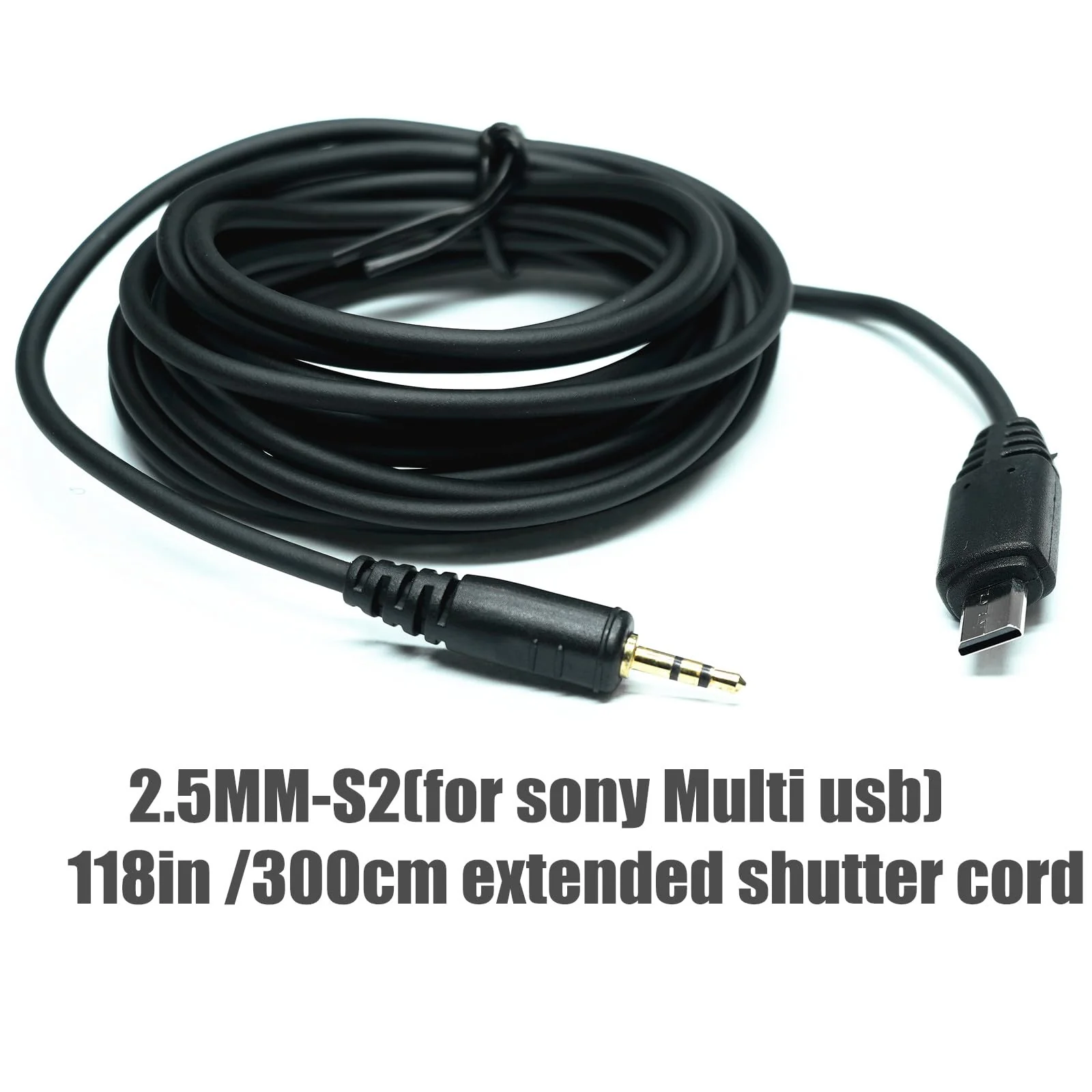 2.5mm-S2 300cm/ 118-inch Extension Cable Shutter Release Connection Cable (Multi USB) for Sony Cameras to Connect The Shutter Remote Control Wireless Timer (2.5mm-S2 118in/3m) 2.5mm-S2 118in/3m - Image 7