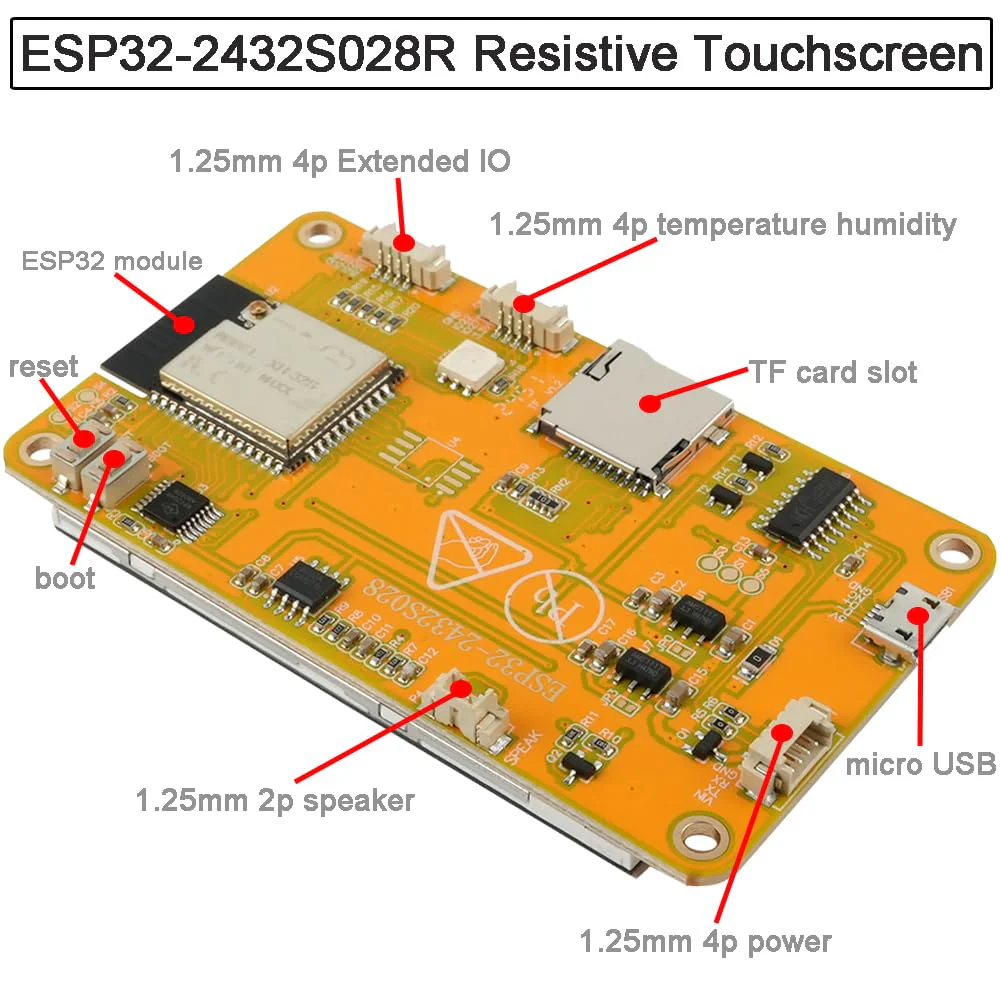 2.8" inch ESP32 Display ESP32-2432S028R Resistive Touch Screen 240x320 TFT LCD Module ESP 32 Development Board for Arduino IDE - Image 2