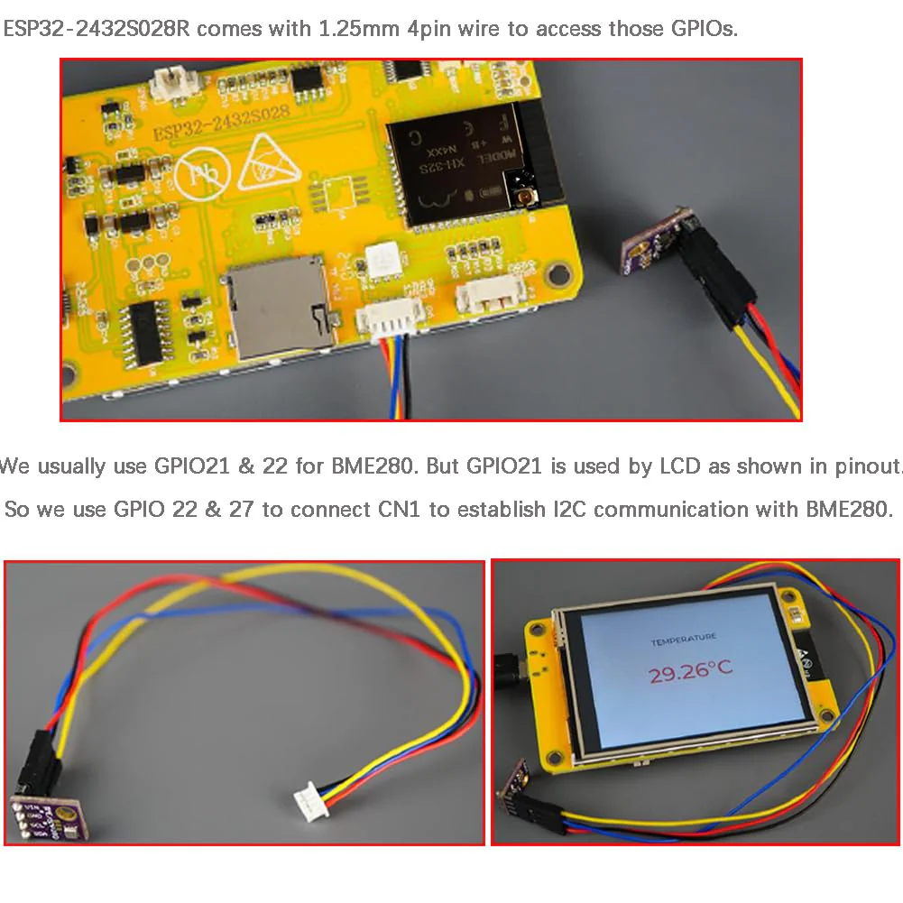 2.8 inch Yellow Display ESP32-2432S028R ESP32 Resistive Touchscreen 240x320 TFT LCD Module ESP 32 Development Board + Acrylic Case for Arduino (Pack of 2) - Image 5