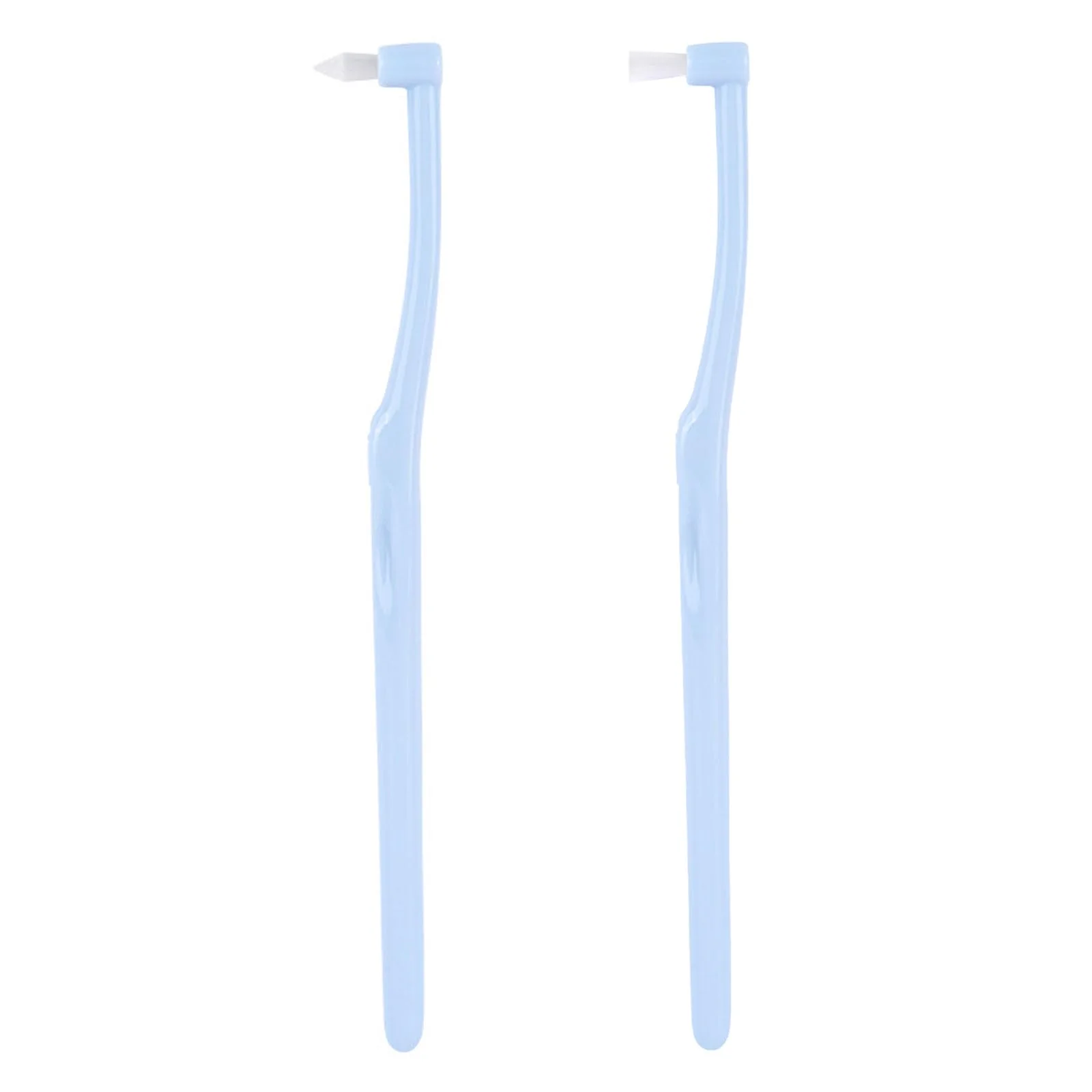 2 Büschelzahnbürsten, Büschelzahnbürste Brush, 1 Flache Büschelzahnbürste, 1 Spitze Büschelzahnbürste, Interdentalbürste Für Kieferorthopädische Zahnspangen Und Brückenreinigung (Blau, 16cm*2cm) Blau (Farbe)