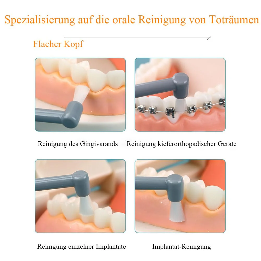 2 Büschelzahnbürsten, Büschelzahnbürste Brush, 1 Flache Büschelzahnbürste, 1 Spitze Büschelzahnbürste, Interdentalbürste Für Kieferorthopädische Zahnspangen Und Brückenreinigung (Blau, 16cm*2cm) Blau (Farbe) - Image 6