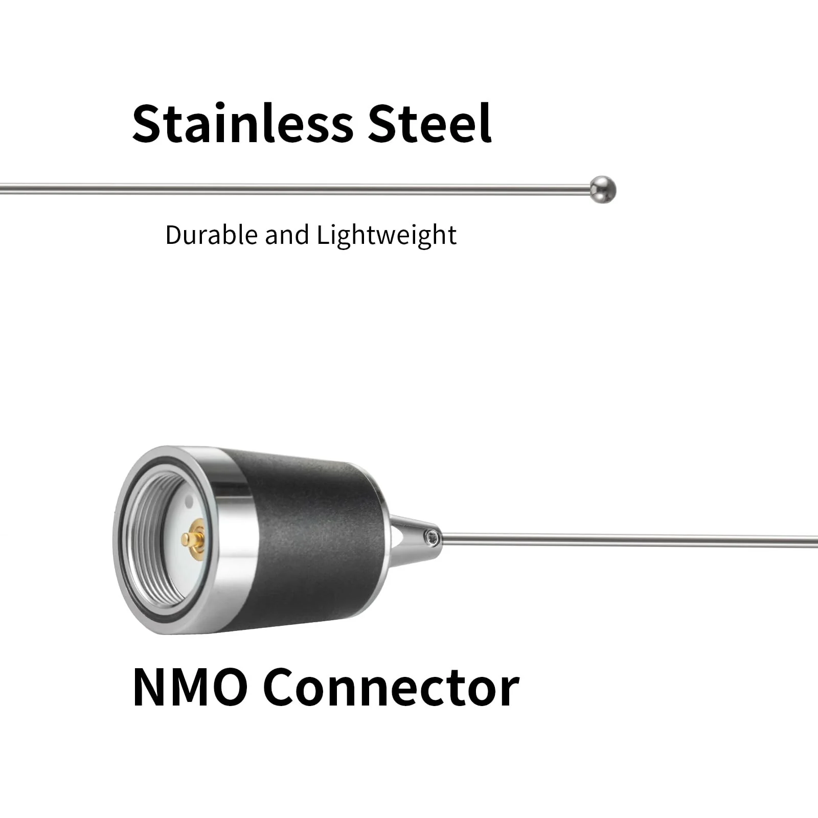 2 Meter & 70cm UHF VHF Dual Band 144/430MHz NMO Mount Antenna with 16.5 FT UHF PL259 Male Plug Kit for Trunk Vehicle Car Transceiver Two Way Radio, Eifagur NMO Antenna Kit - Image 4