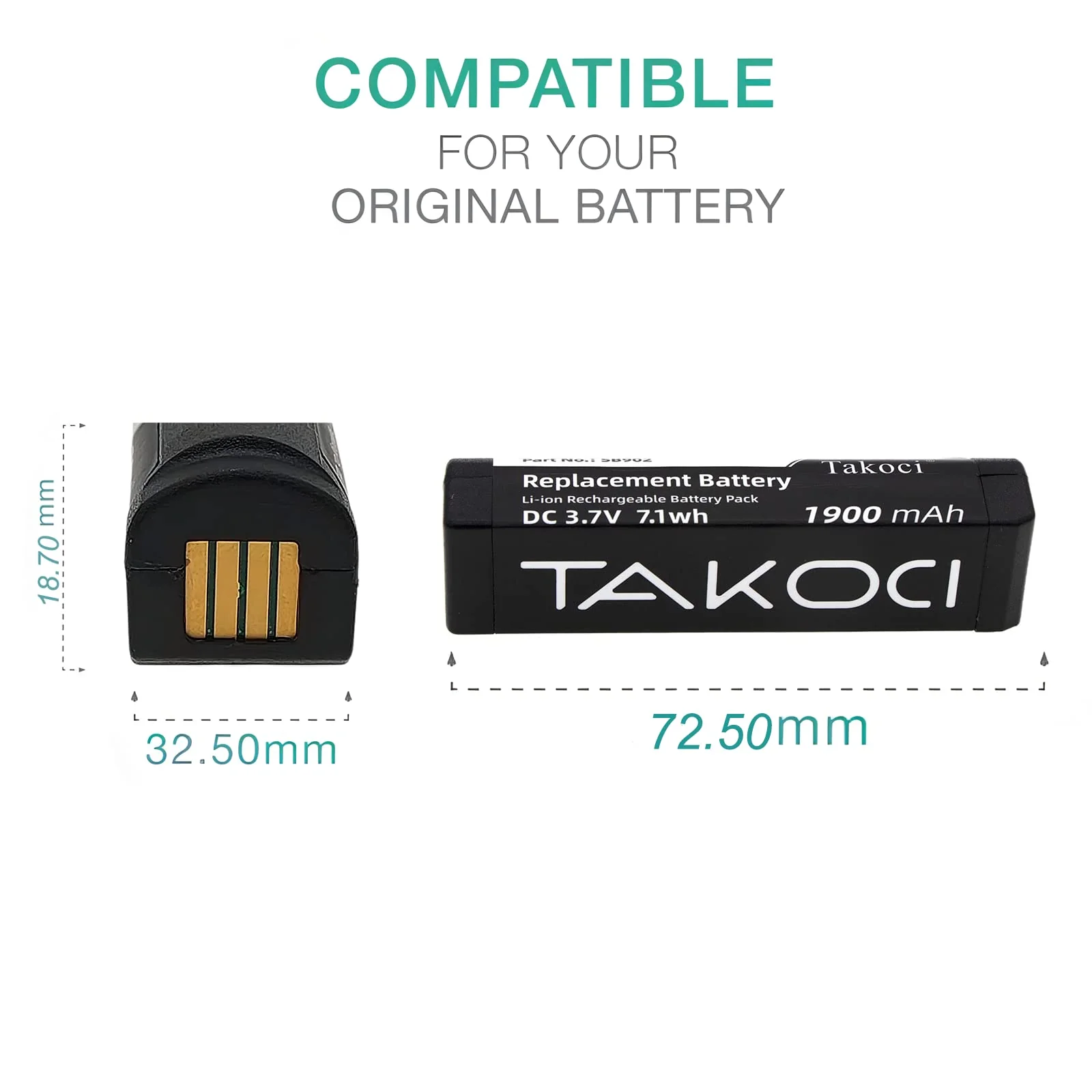 (2-Pack) 1900mAh SB902 SB902A Battery Replacement for GLXD Transmitters/Advanced Wireless Systems GLXD1 GLXD2 GLXD14 - Image 4