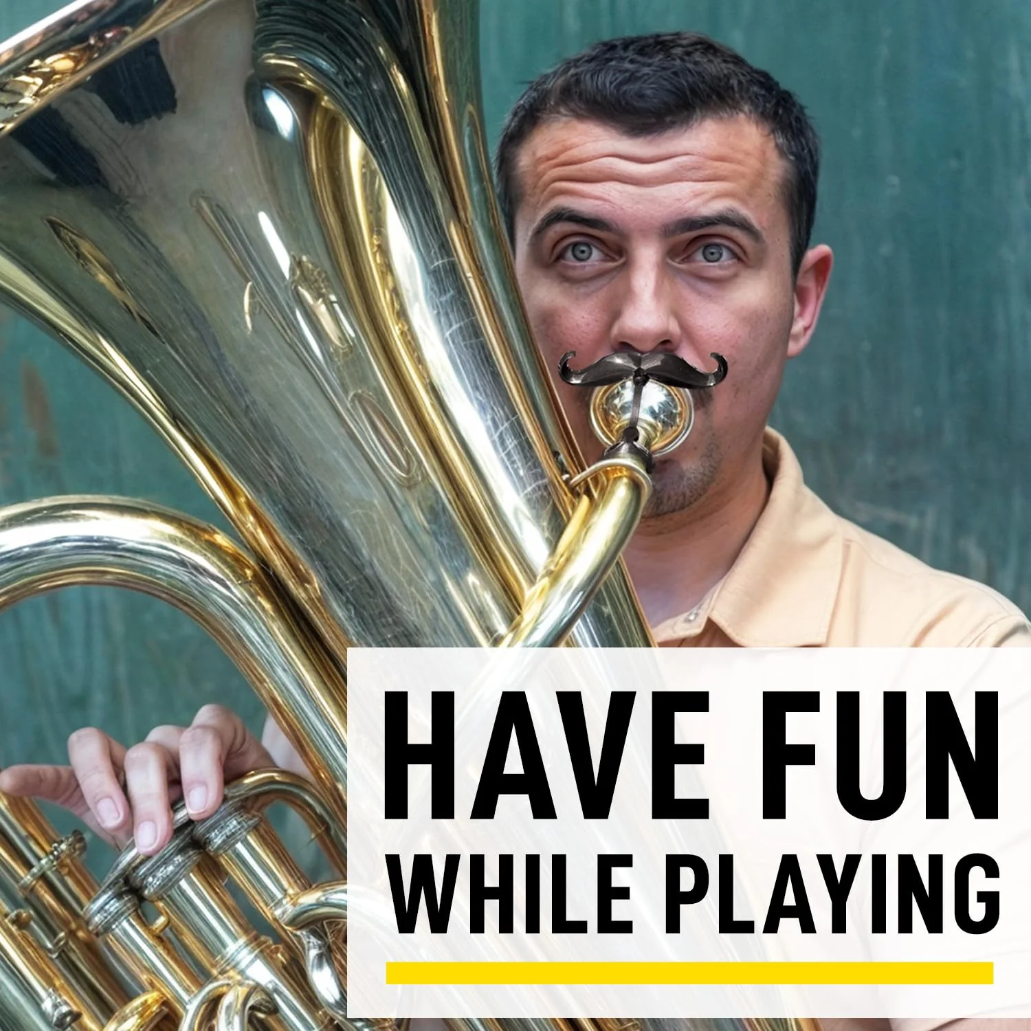 [2 Pack] Clip-On Mustache For Tubas - Includes Protective Case - Made To Fit All Tuba Mouthpieces - Perfect Accessory For Young Musicians - Image 3