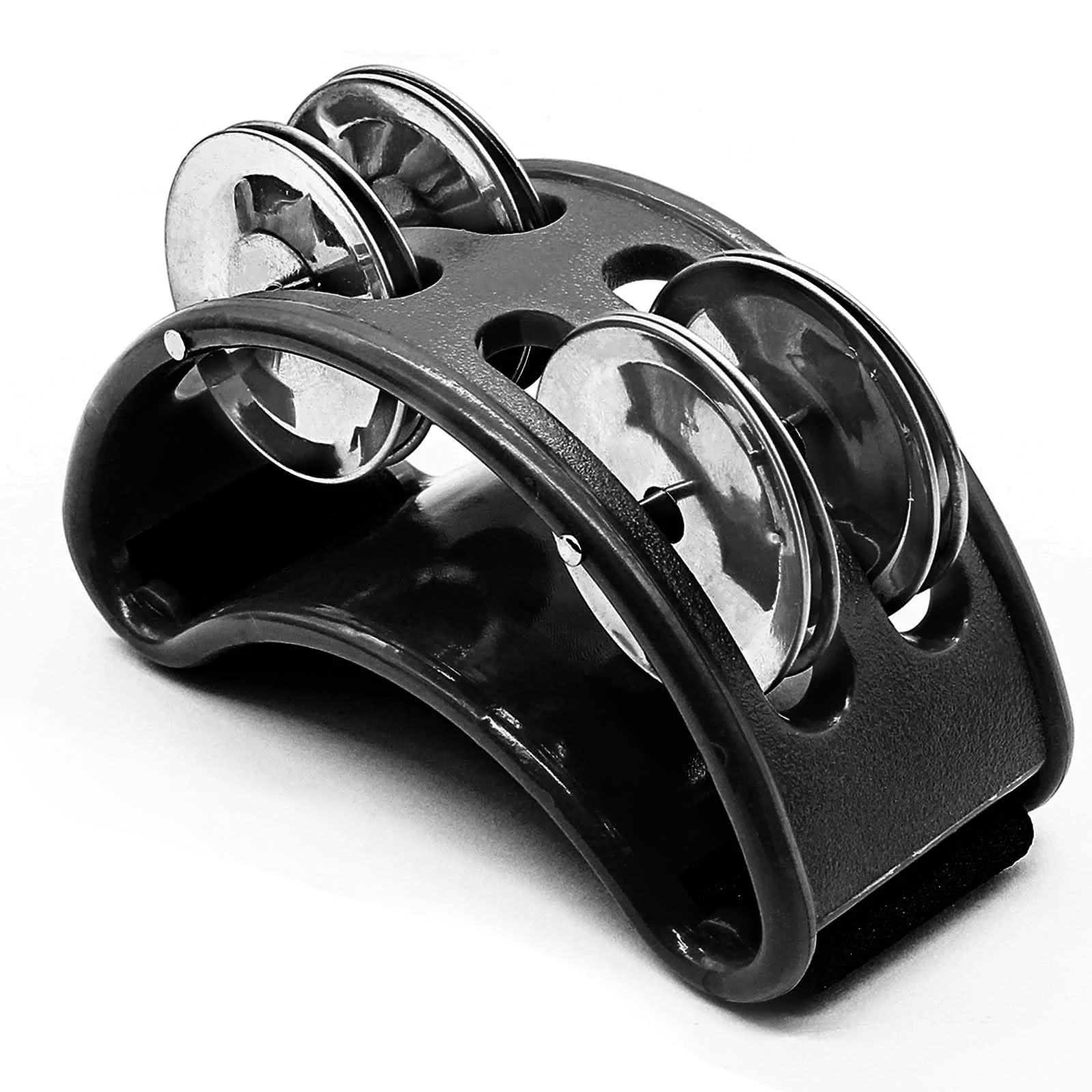 2 Pack Foot Tambourine Percussion, Black Foot Shaker Instrument with Metal Jingle Bell, Rhythm Instrument for Adults 2 Pack - Image 7