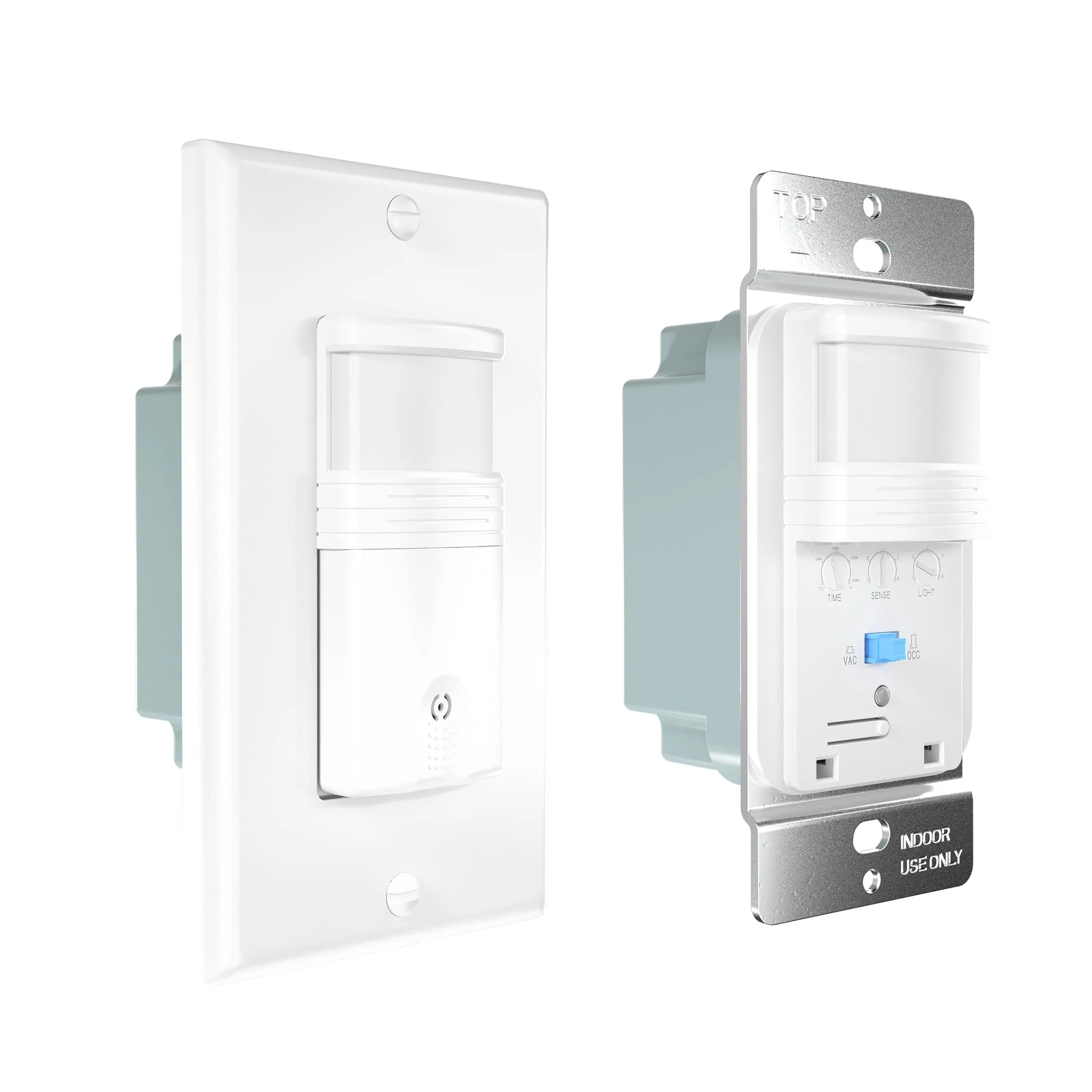 2 Pack Motion Sensor Light Switch, Neutral Wire Required, Single Pole Only (Not 3-Way), Indoor in-Wall Occupancy Sensor with Wall Plate, Adjustable Timer, Title 24, UL Certified, White 2 - Image 8