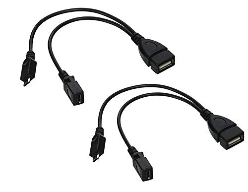 2 Pack OTG Cable Replacement for Fire Stick 4K, Compatible Samsung Galaxy, Amazon Fire TV, Compatible with LG HTC Android Phone Tablet Micro USB Host with Micro USB Power - Image 4