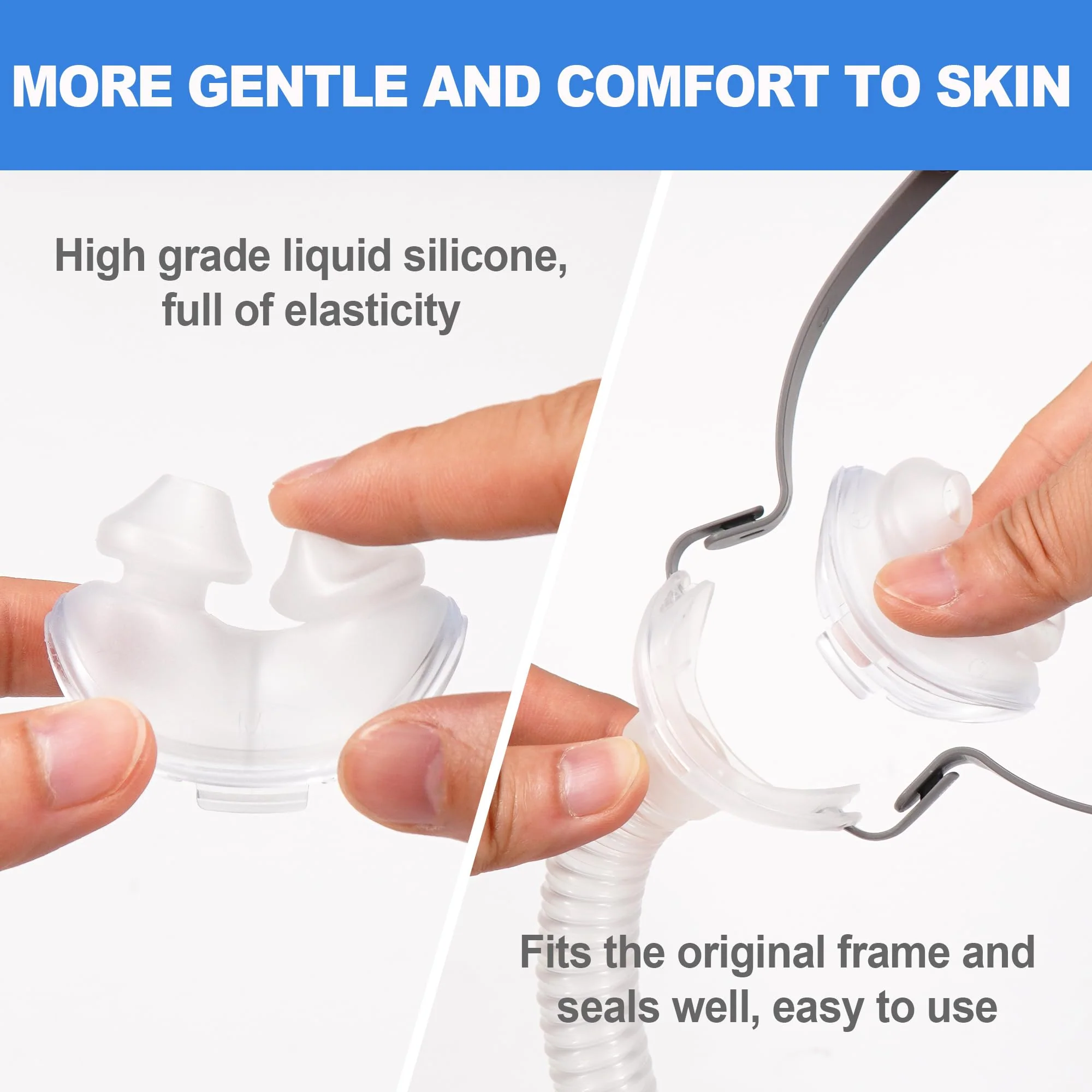 2 Pack Replacement Pads (M) for Airfit P10 Series, Consistent Fit for Reliable Seal, High Quality & Durable Replacement Accessories, High Quality CPAP Accessories from BlessEase (M) M - Image 3