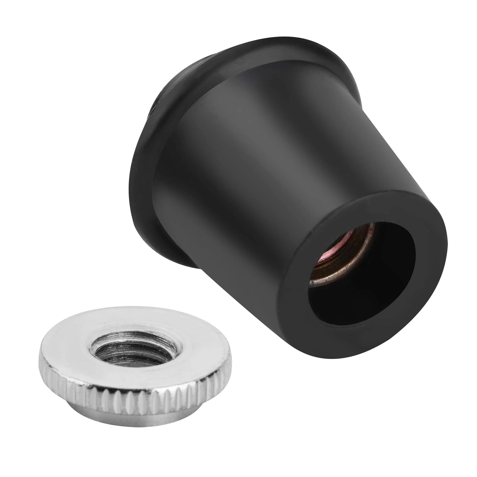 2 Packs Bass Drum Threaded Rubber Feet, Floor Tom Drum Leg Tips Rubber Feet with Lock Nut, 3/8" 16 Thread Fits for Most Spurs - Image 5