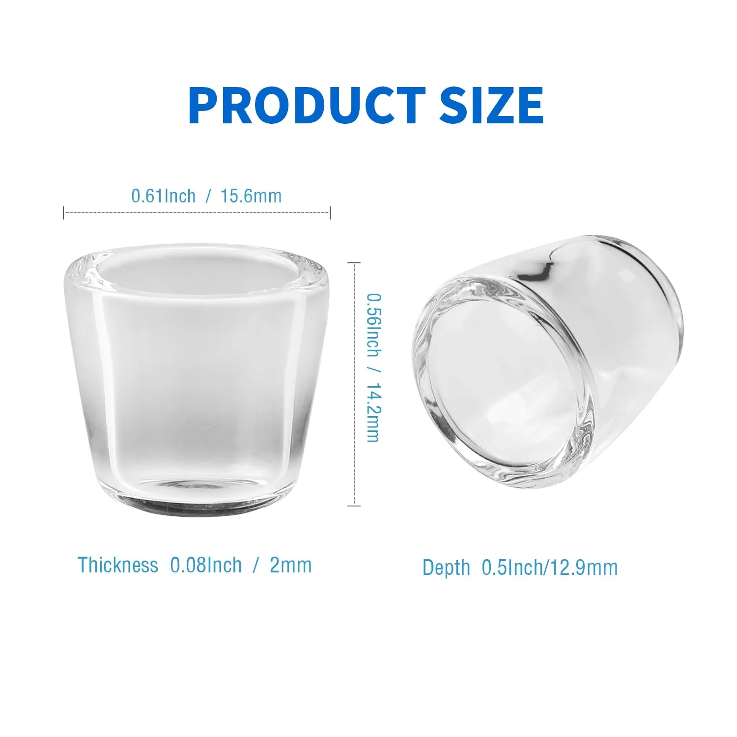 2 Packs Quartz Bowl Inserts for Peak Accessory, Enhanced Performance, Flat Bottom, Reused Glass Insert Bowl Accessories, Replacement Insert - Image 3