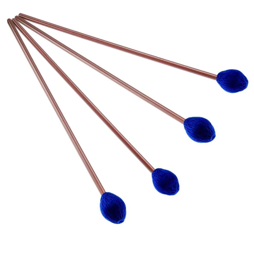 2 Pair Marimba Mallets Medium Blue Hard Yarn Head Keyboard Marimba Mallets for Percussion Marimba Playing Glockenspiel Marimba (Style 2) Style 2