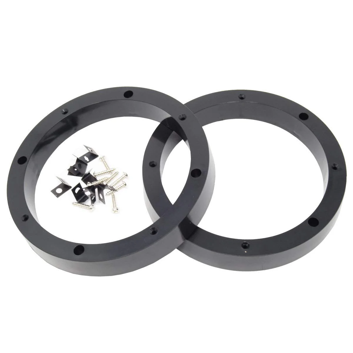 2 Pairs 6.5" Plastic Speaker Spacer Rings - Subwoofer Mid Range Custom Installation Mounting Adapter - Image 3