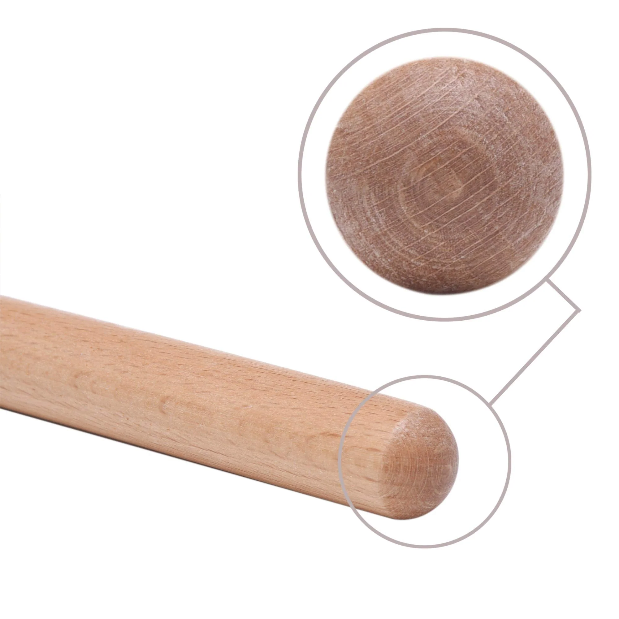 2 Pairs Classical Wood Claves Musical Percussion Instrument, 8 Inch Rhythm Natural Hardwood Sticks with a Carry Bag - Image 4