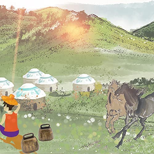 2 Pcs Cow Horse Sheep Grazing Copper Bells,Cattle Farm Animal Loud Red Bronze Bell,Pet Anti-Theft Bell,Small Brass Bell New Years, Wedding Bells & Chimes Percussion Musical Instruments, 2x3cm - Image 4