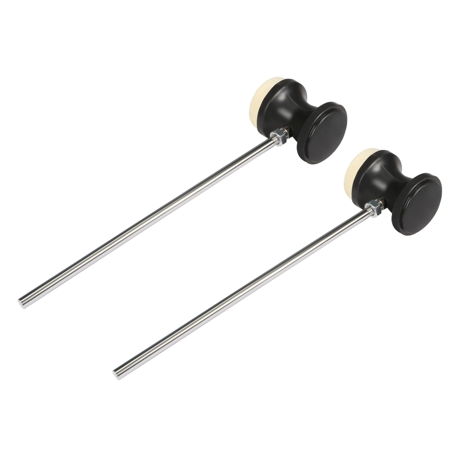 2 Pcs Dual Sided Bass Drum Pedal Mallet, Wool Felt Drum Pedal Beater, Anti-Slip Bass Percussion Sticks, Instrument Band Accessory Part Dual Sided Beater - Image 5