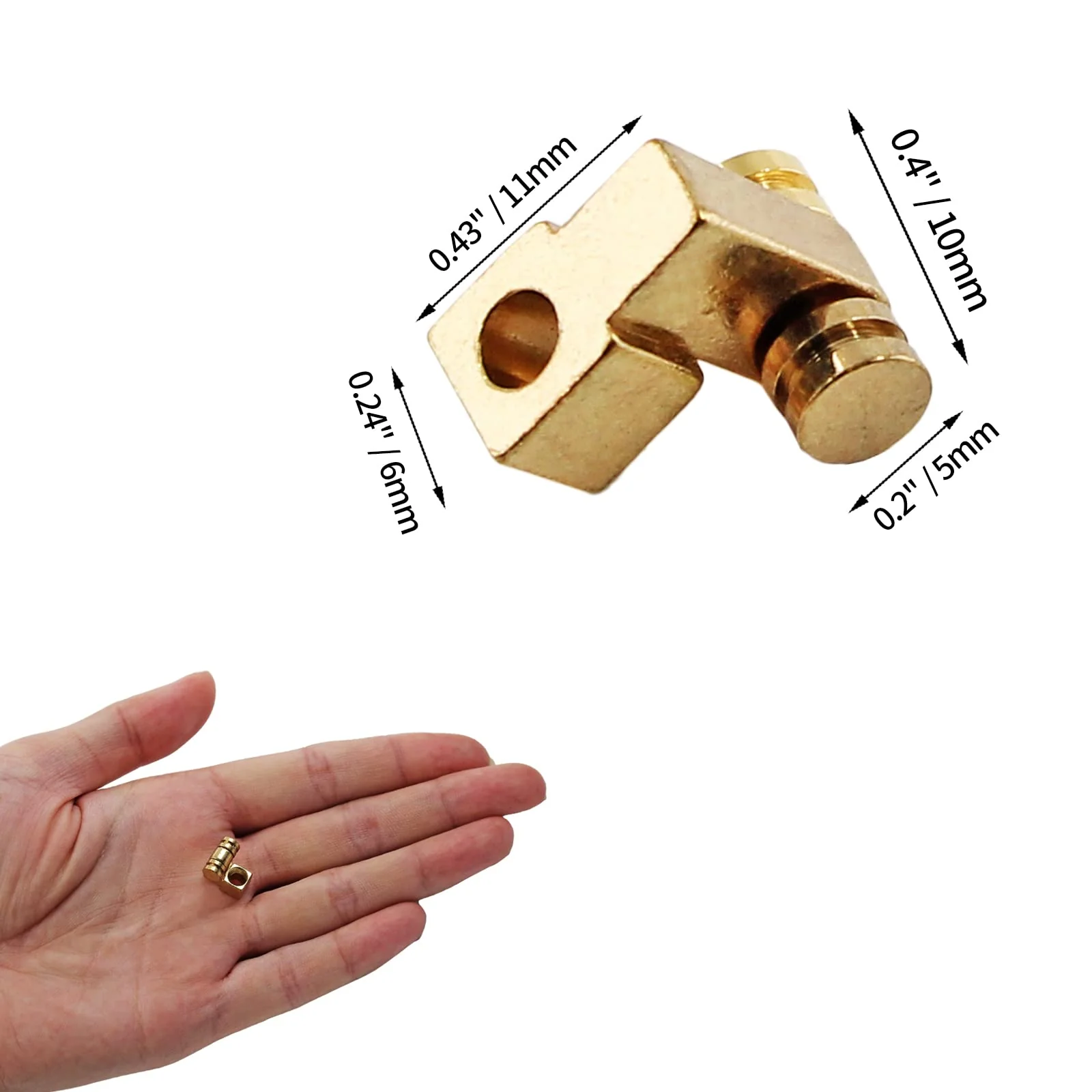 2 Pcs Guitar Roller String Tree, Gold String Tree Retainer Telecaster String Guide Bass String Retainer Screw for Tele Start(Brass) - Image 4