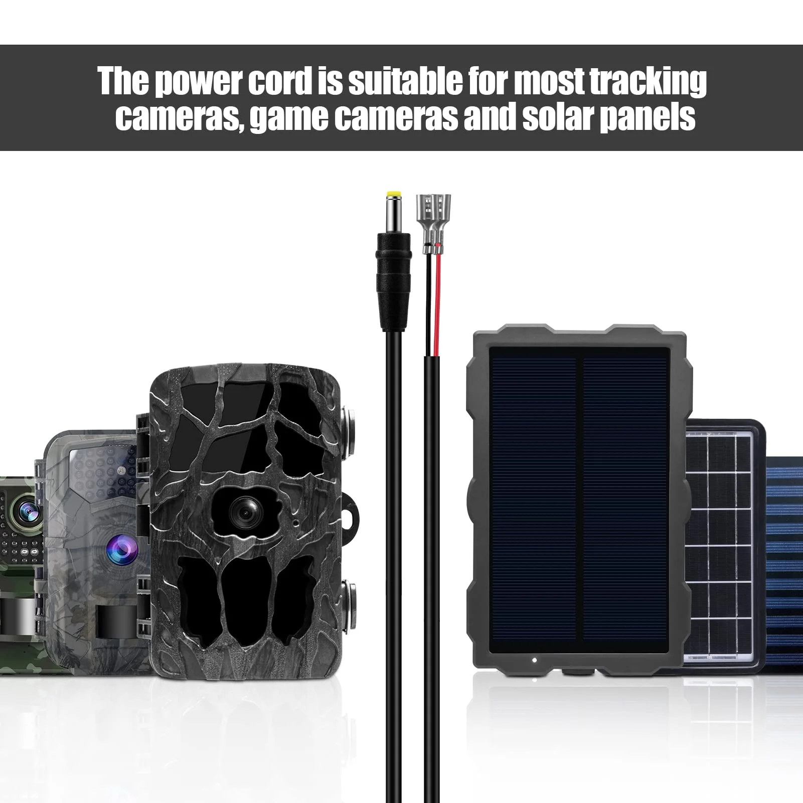 2 PCS Trail Camera Power Cord,4.0x1.7mm DC External Power Cable Compatible with Tactacam Reveal X XB SK,Wise Eye,Covert Cameras, Snyper Cameras, etc. 4.0x1.7mm DC Plug Trail Game Camera 2-pcs 4.0x1.7mm cable - Image 5
