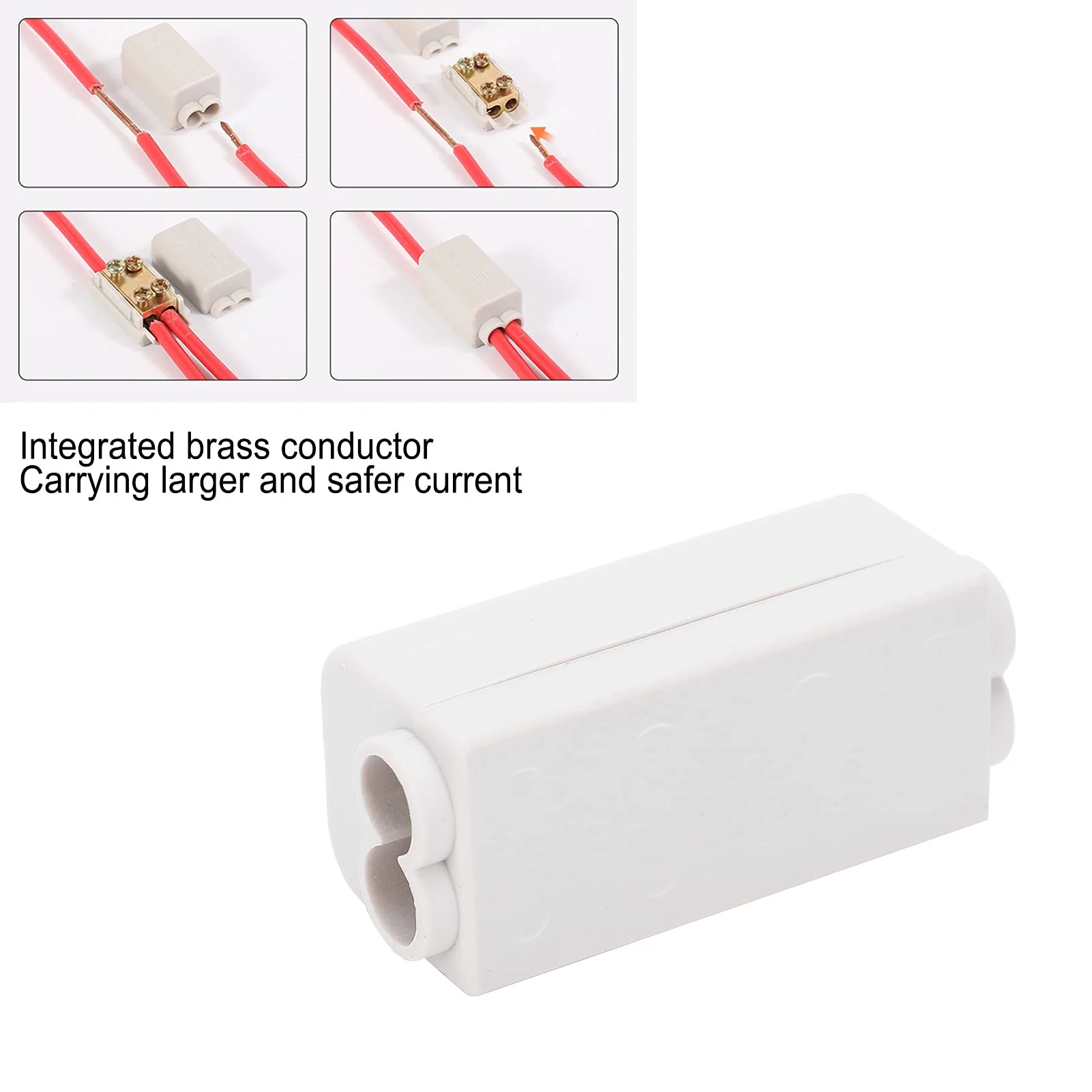 2-Piece Terminal Blocks High Performance Main Divider T Shape 1-in-2-Out Wiring Terminal Block Quick Splice Terminal Blocks Cable Connection Zk-1310 1000V 80A with Insulation Shell - Image 2