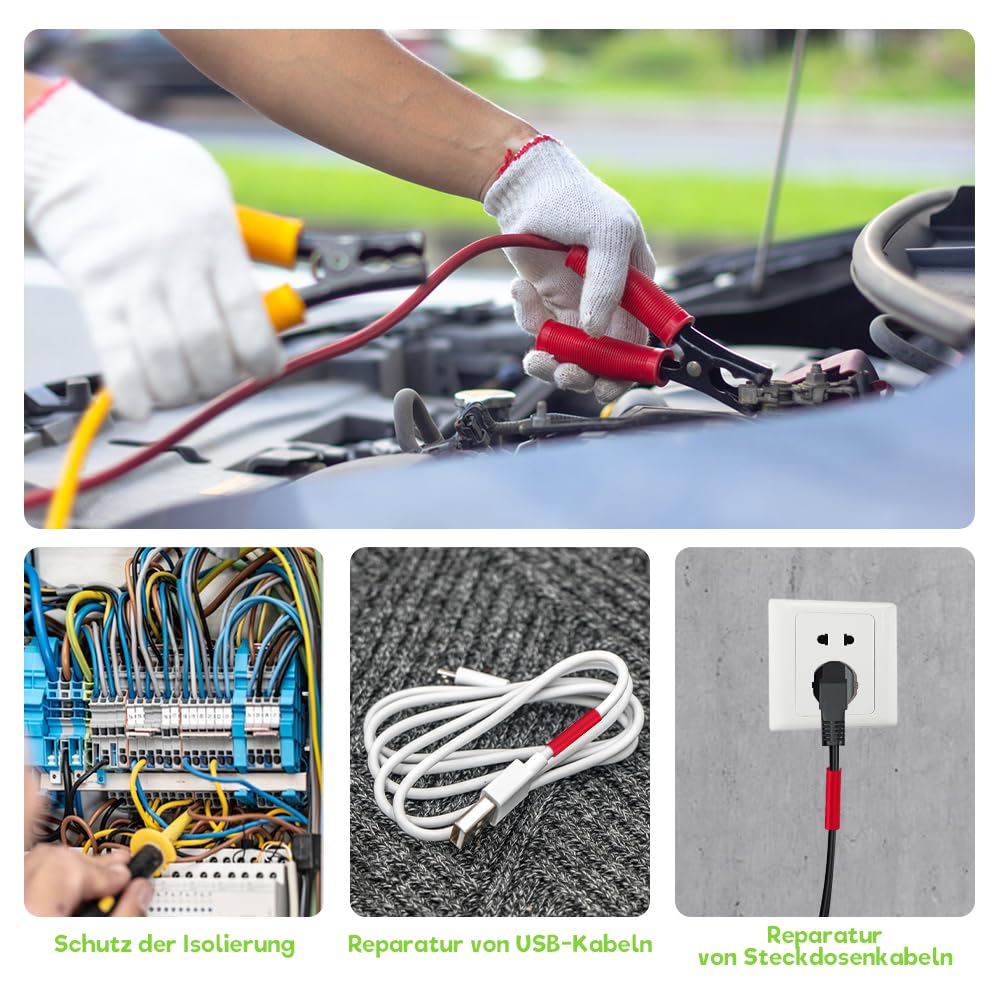 2 Pieces 3:1 Heat Shrink Tubing, Diameter 30 mm & 2 m Length, Heat Shrink Tubes with Adhesive, Waterproof and Insulation, Heat Shrink Tubing Sold by the Metre for Cable Insulation, Marking, Cable Ø30mm & 2m - Image 7