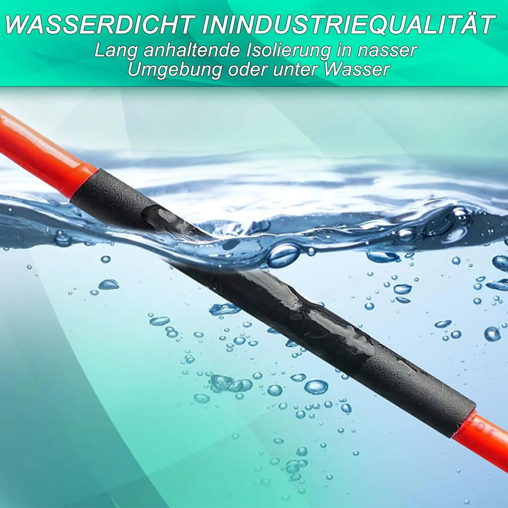 2 Pieces 4:1 Heat Shrink Tubing, Diameter 8 mm & 2 m Length, Heat Shrink Tubes with Adhesive, Waterproof and Insulation, Heat Shrink Tubing Sold by the Metre for Cable Insulation, Marking, Cable Ø8mm & 2m - Image 4