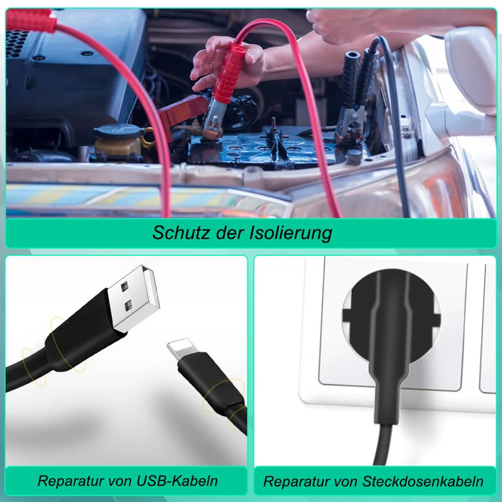 2 Pieces 4:1 Heat Shrink Tubing, Diameter 8 mm & 2 m Length, Heat Shrink Tubes with Adhesive, Waterproof and Insulation, Heat Shrink Tubing Sold by the Metre for Cable Insulation, Marking, Cable Ø8mm & 2m - Image 7