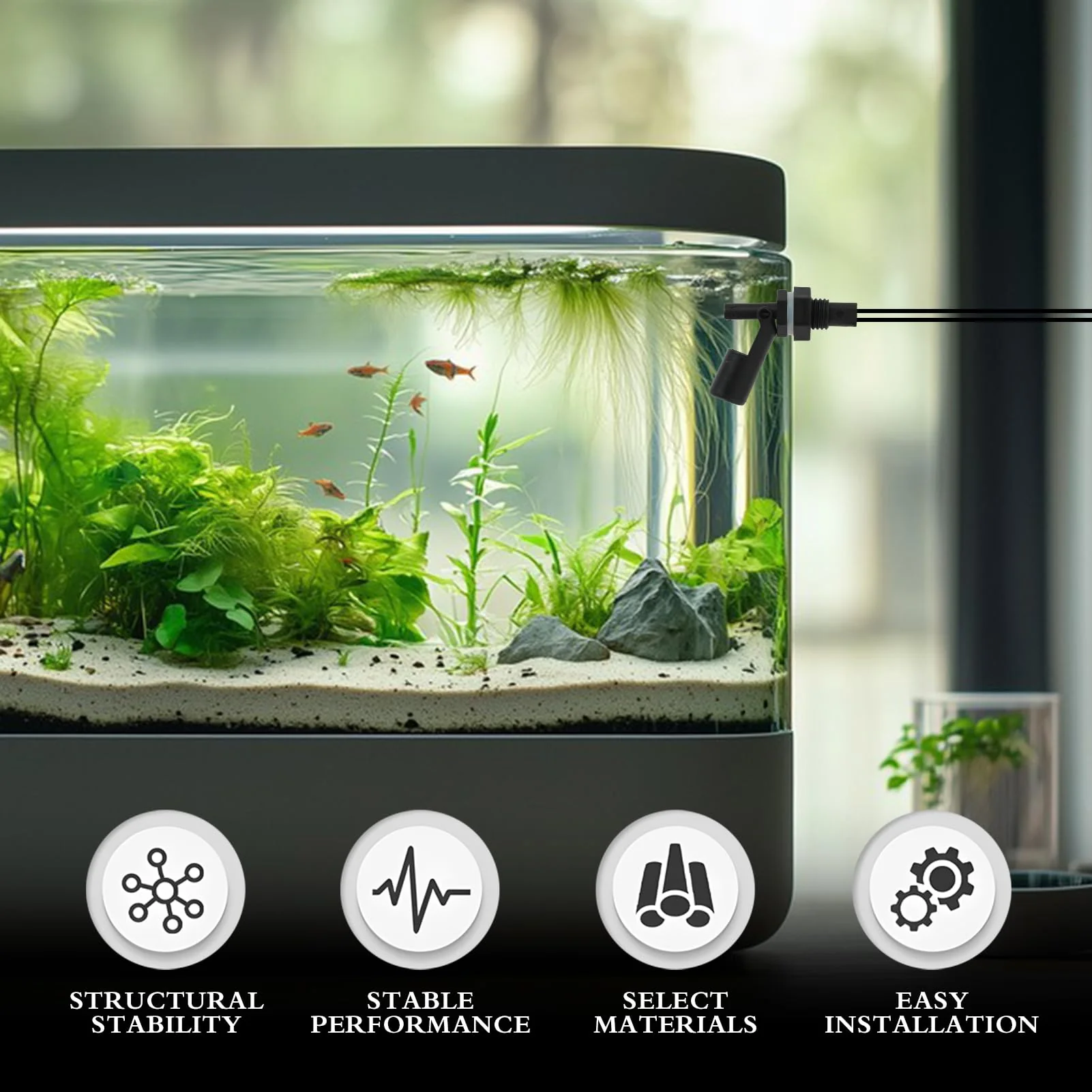 2 Pieces Water Level Sensor, Side Mounted Liquid Float Switch with Spring Wire Connector, PP Level Switch for Tank, Pool, Aquarium, Water Level Sensor for Hydroponics, Garden - Image 6