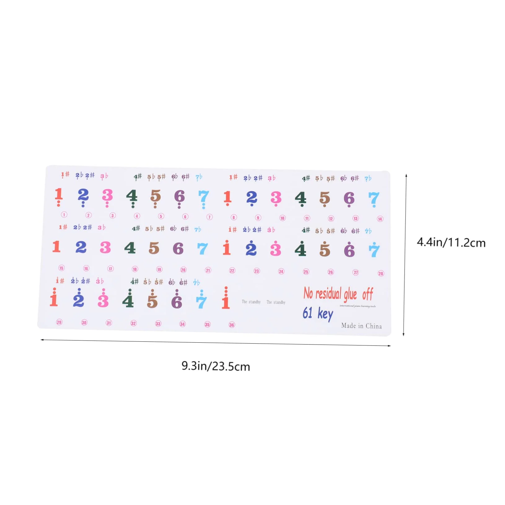 2 Sheets 61 Key Keyboard Stickers Letter Stickers Piano Letter Stickers for Keys Sticker by Numbers Piano Stickers for Keys Piano Decals Piano Accessories Music Instrument Supplies - Image 7
