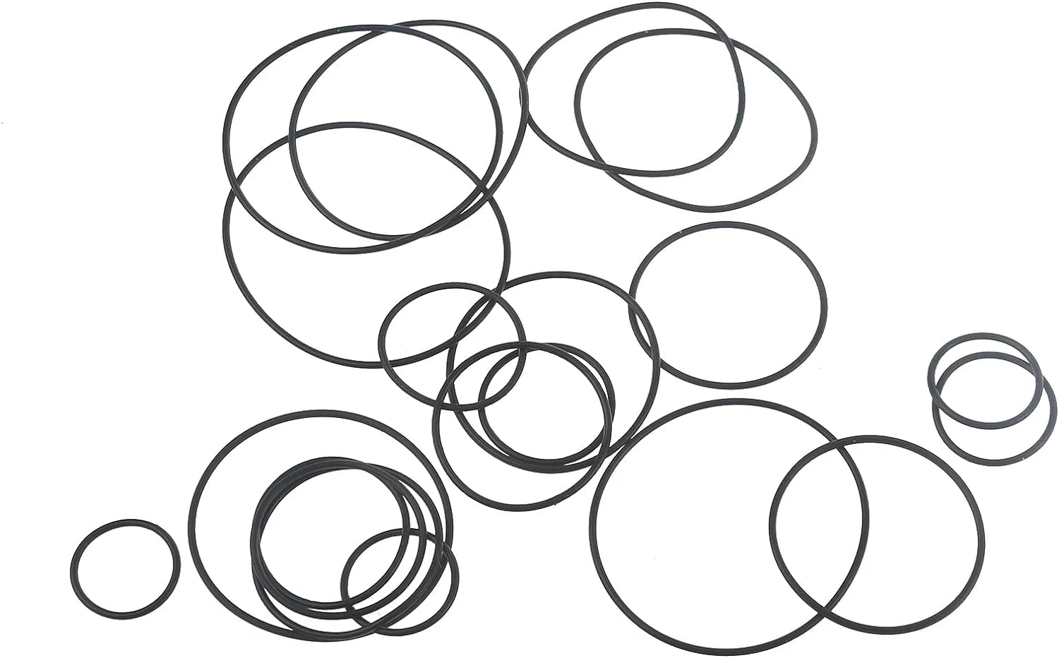 20 Pcs Black Recorder Rubber Belts 1.5mm Round Cassette Recorder Repair Maintenance Belt Video Accessories Cassette Belt Replacement Round Tape Decks CD for Tape Players - Image 6